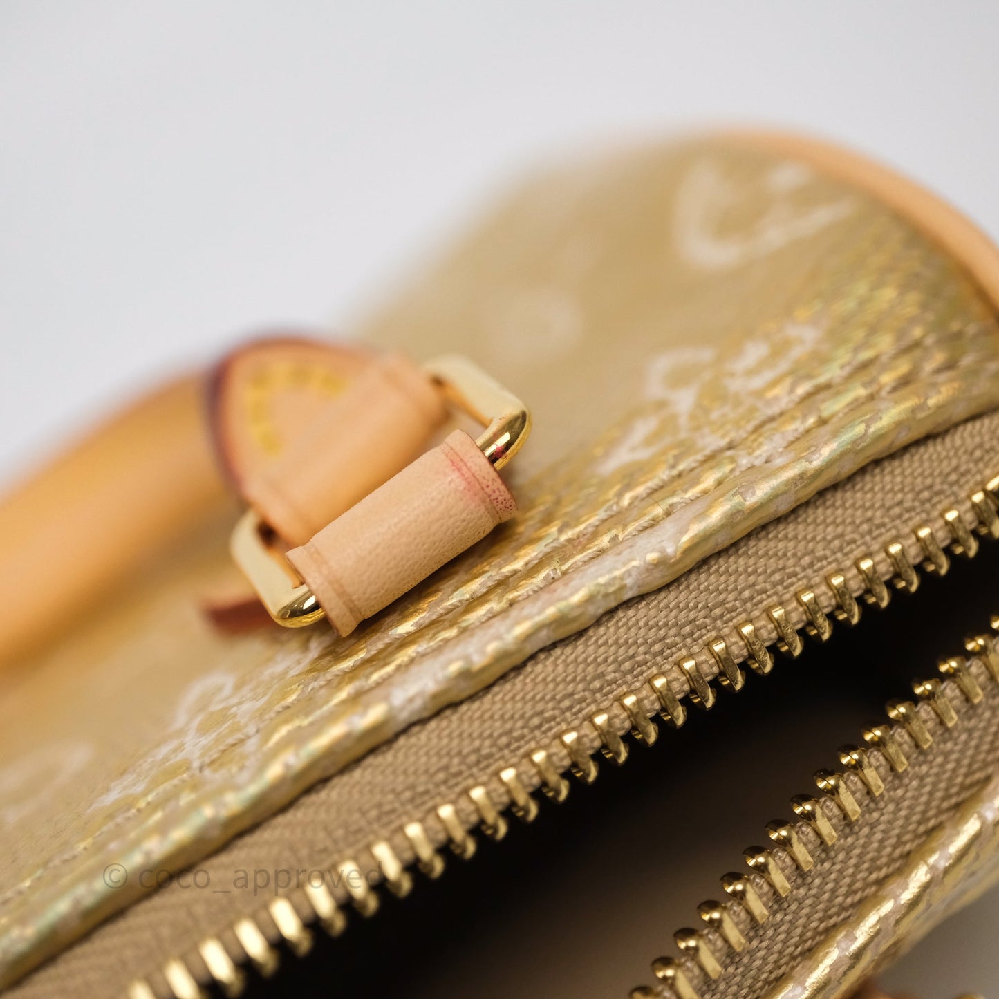 Louis Vuitton Nano Speedy Monogram Gold Jacquard Fabric