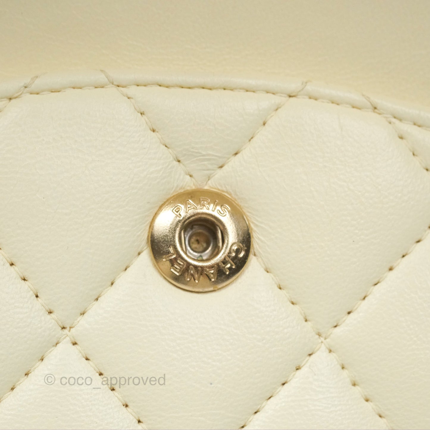 Chanel Medium Classic Flap Quilted Pale Yellow Lambskin Gold Hardware