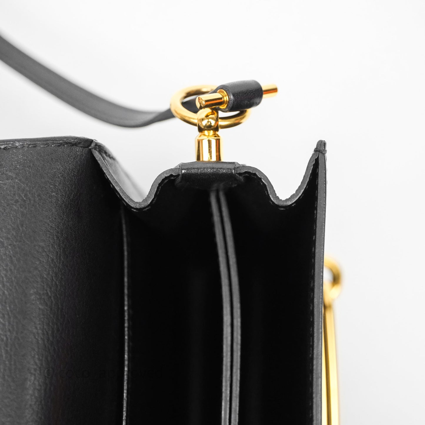 Hermès Roulis Mini 18 Black Veau Evergrain Gold Hardware