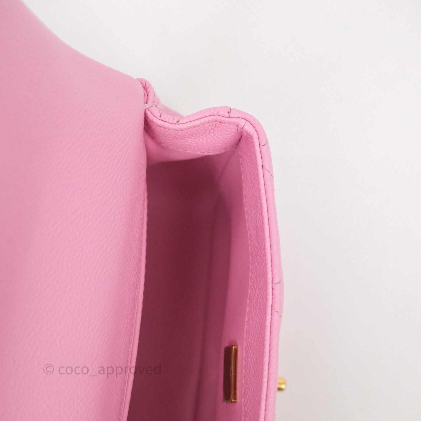 Chanel Heart Crush Mini Flap Bag Pink Caviar Aged Gold Hardware