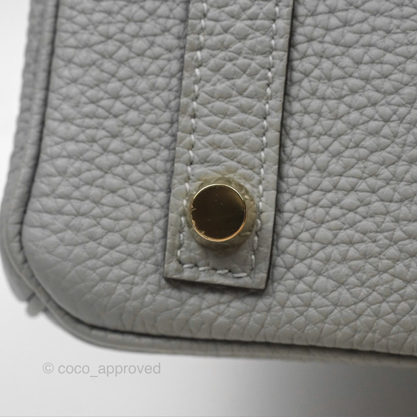 Hermès Birkin 25 Retourne Gris Mouette 4Z Togo Gold Hardware