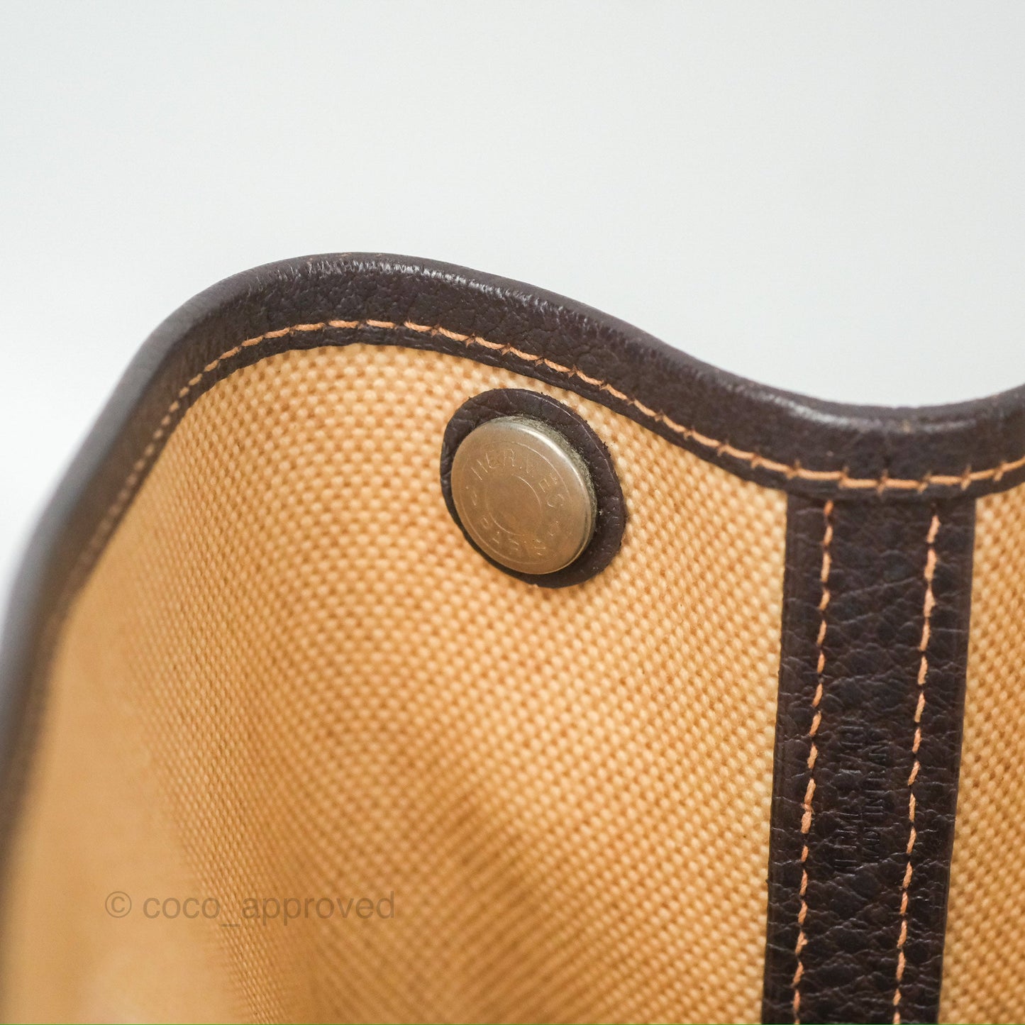Hermès Garden Party 30 Canvas Brown/ Natural