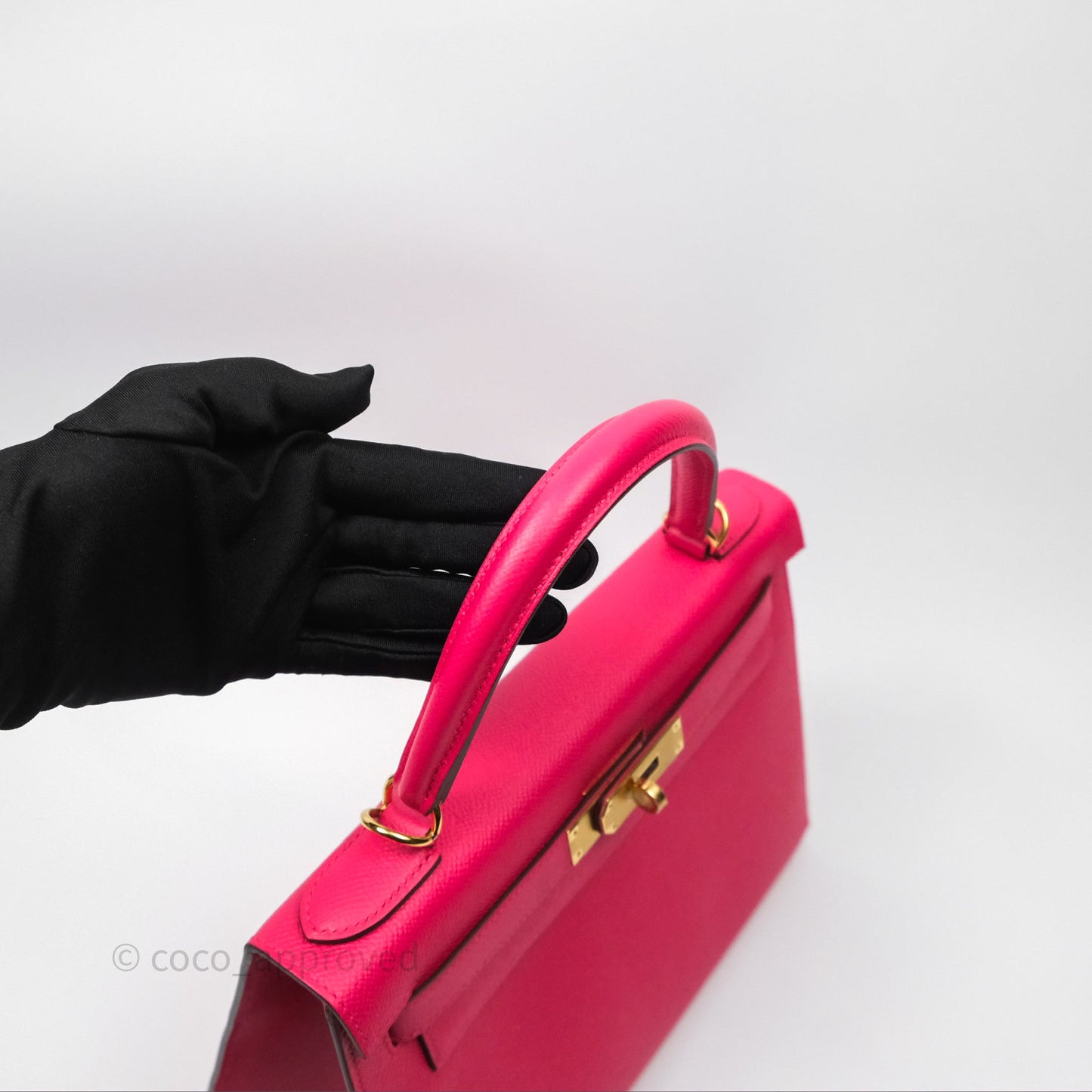 Hermès Kelly 28 Sellier Rose Extreme I6 Epsom Gold Hardware