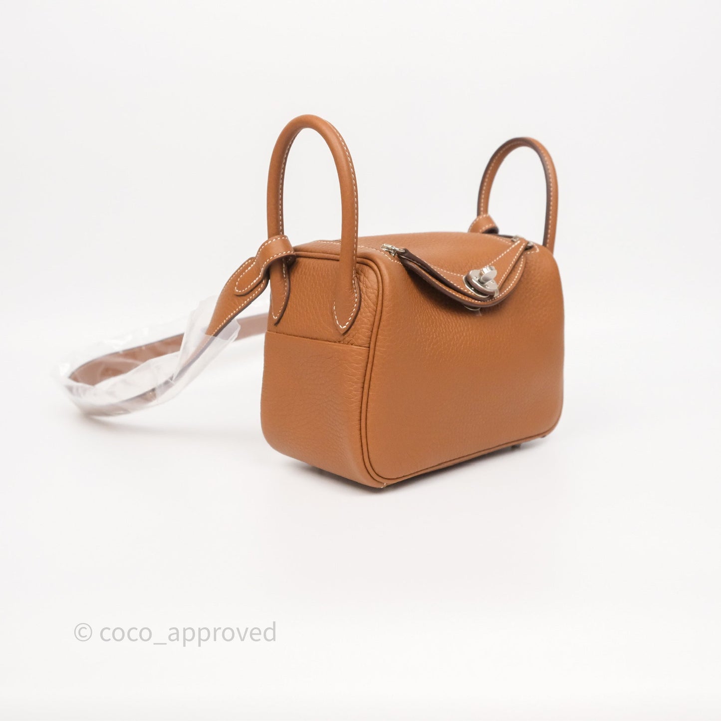 Hermès Mini Lindy 20 Gold 37 Clemence Palladium Hardware