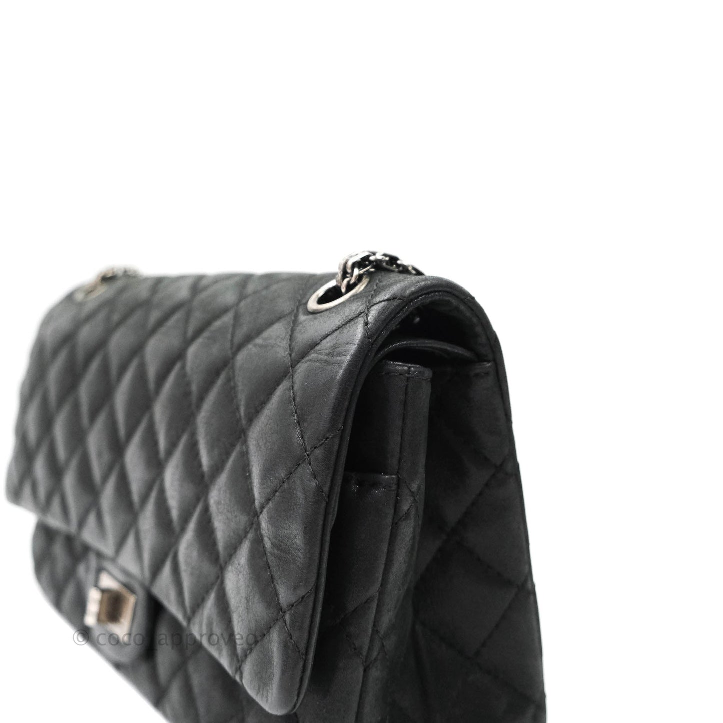 Chanel Reissue Quilted Aged Calfskin Black Ruthenium Hardware 226