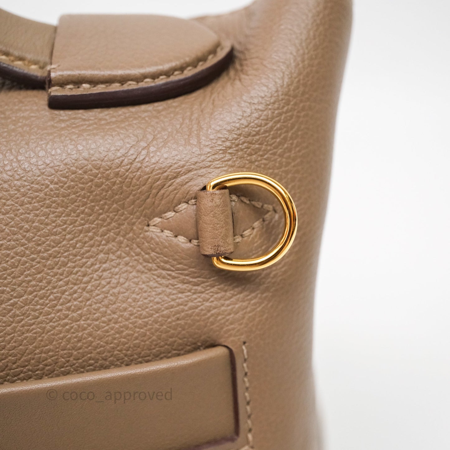 Hermès 24/24 21 Mini Etoupe 18 Evercolor/Swift Gold Hardware