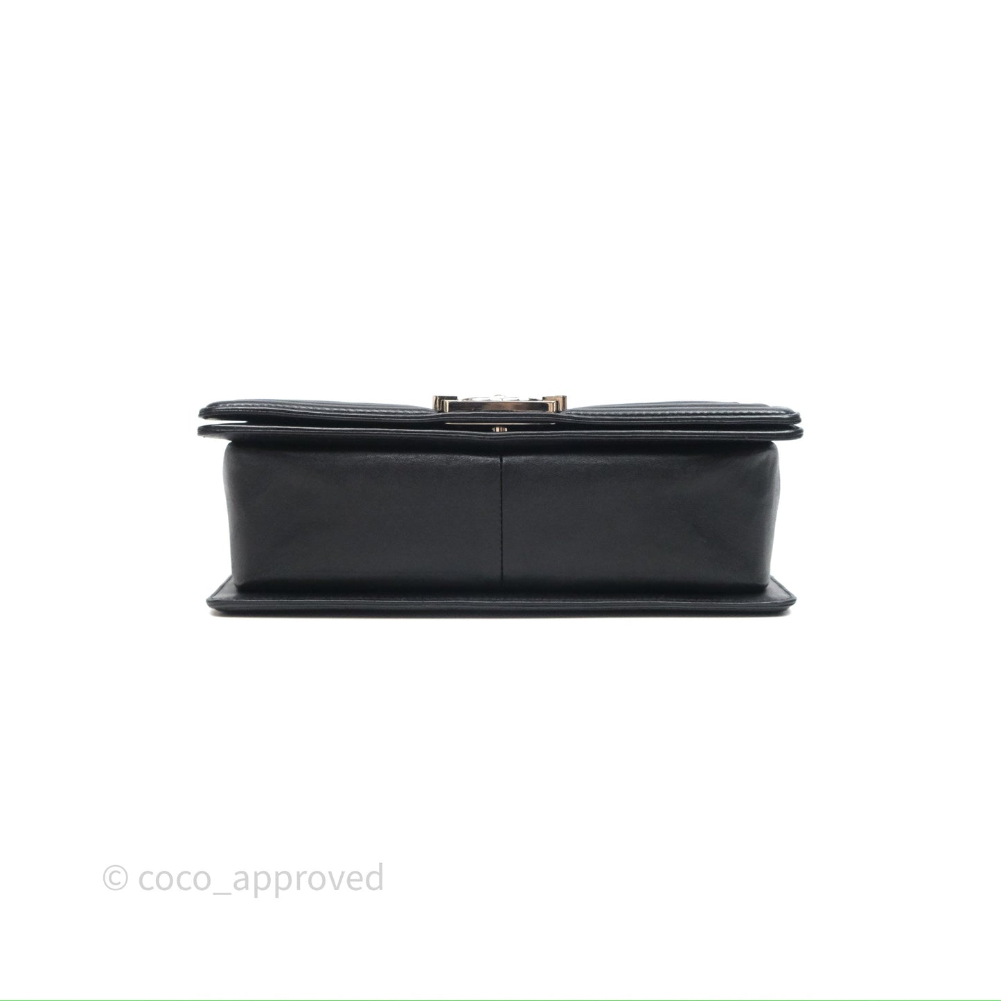 Chanel Medium Boy Chevron Iridescent PVC Lambskin Black Silver Hardware