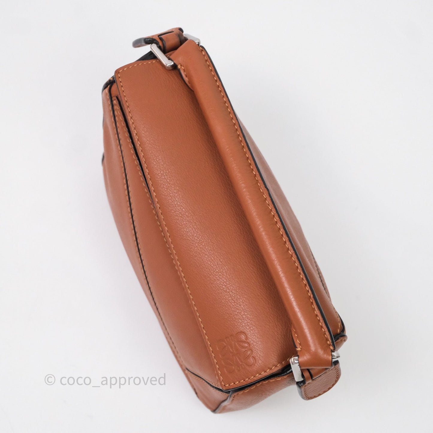 Loewe Mini Puzzle Bag Tan Calfskin Gold Hardware