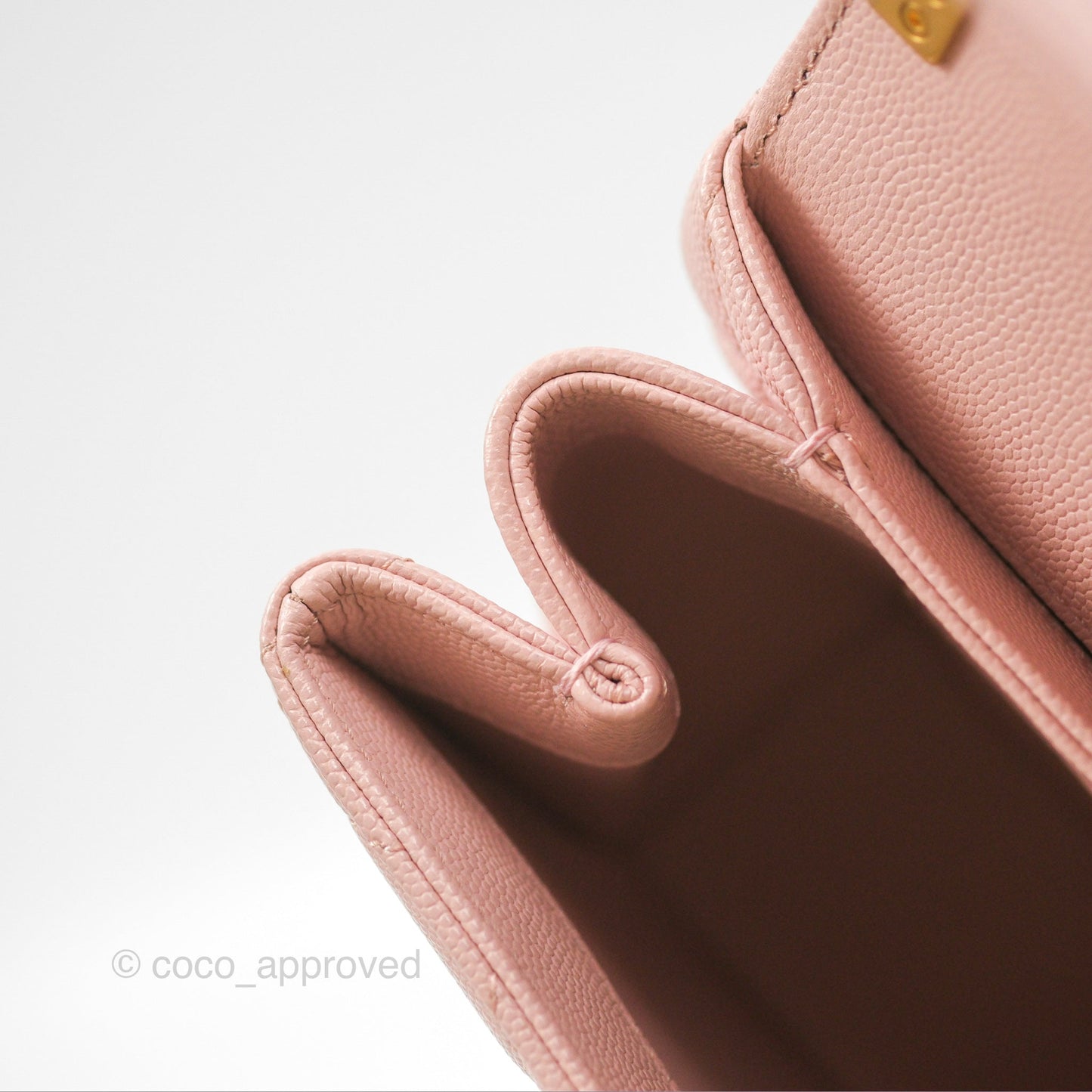 Chanel Carry Me Top Handle Flap Bag Pink Caviar Aged Gold Hardware 23S