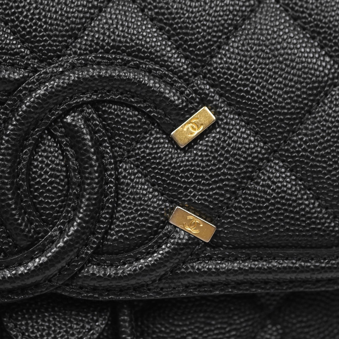 Chanel Small Quilted Filigree Backpack Black Caviar Aged Gold Hardware