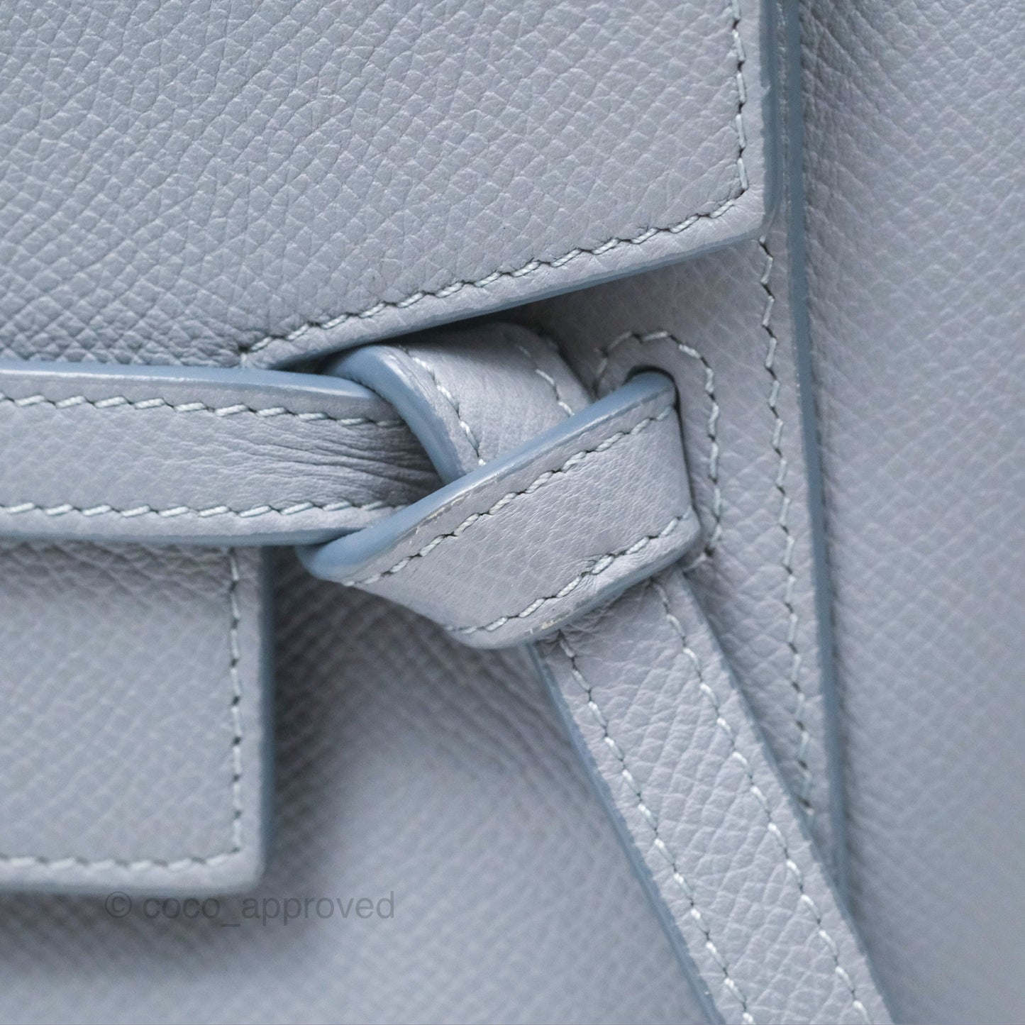 Celine Nano Belt Bag Arctic Blue Grained Calfskin Gold Hardware