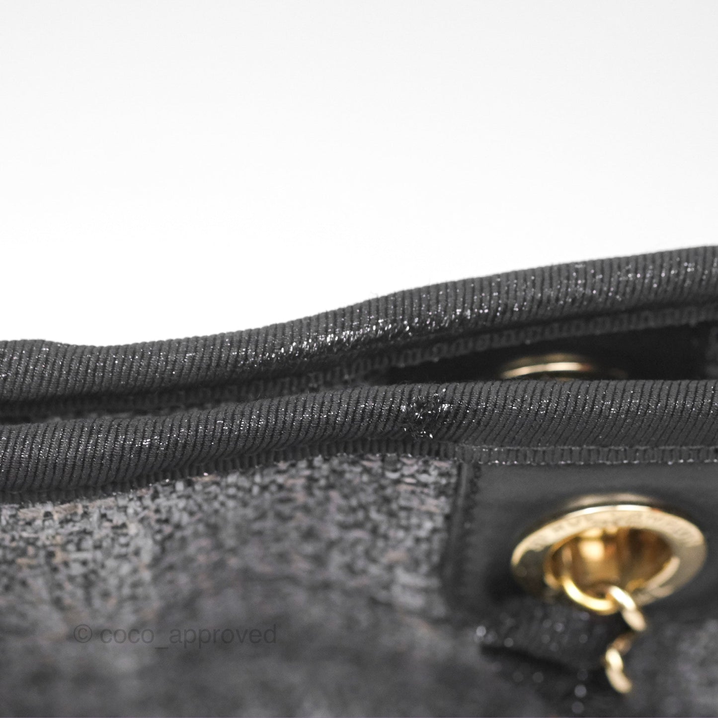 Chanel Medium Deauville Black Charcoal Tote