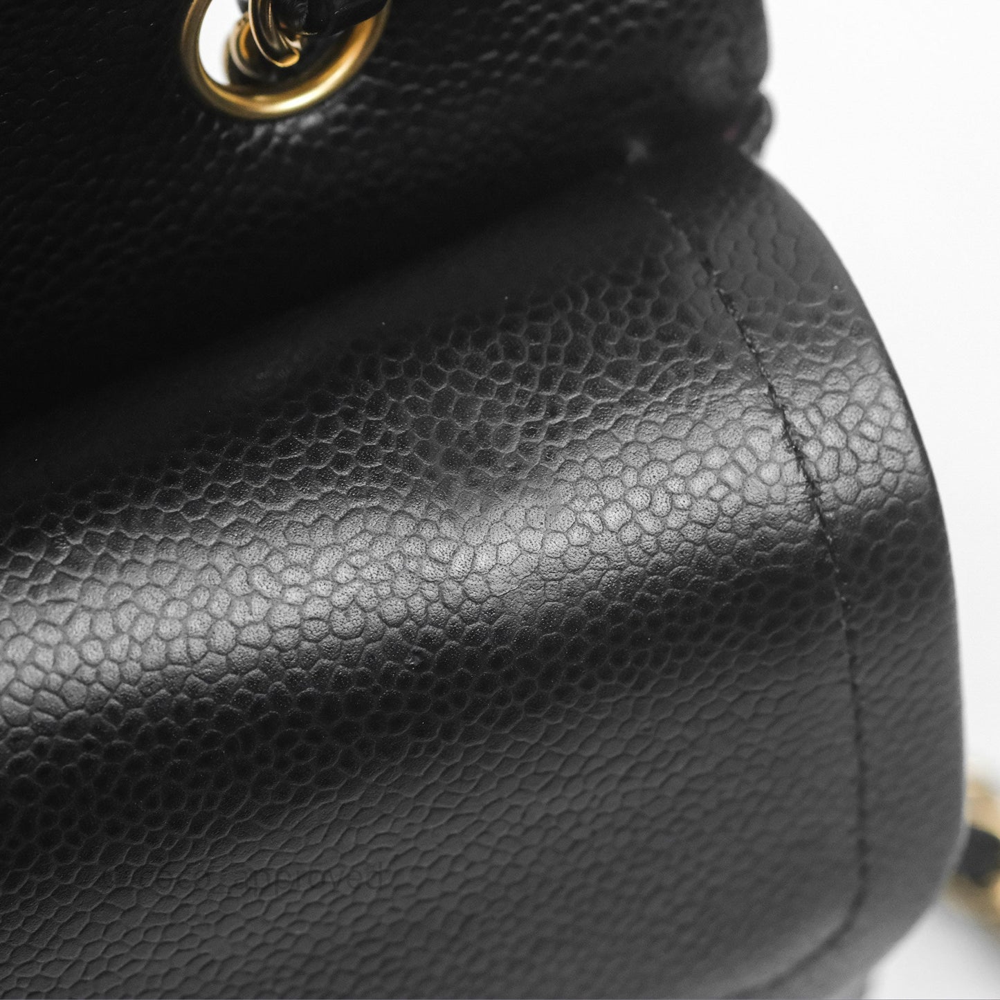 Chanel Classic M/L Medium Flap Quilted Black Caviar Gold Hardware