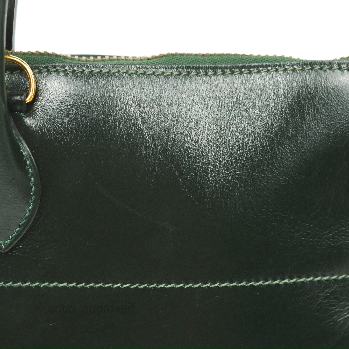 Hermès Vintage Bolide 27 Dark Green Box Leather Gold Hardware