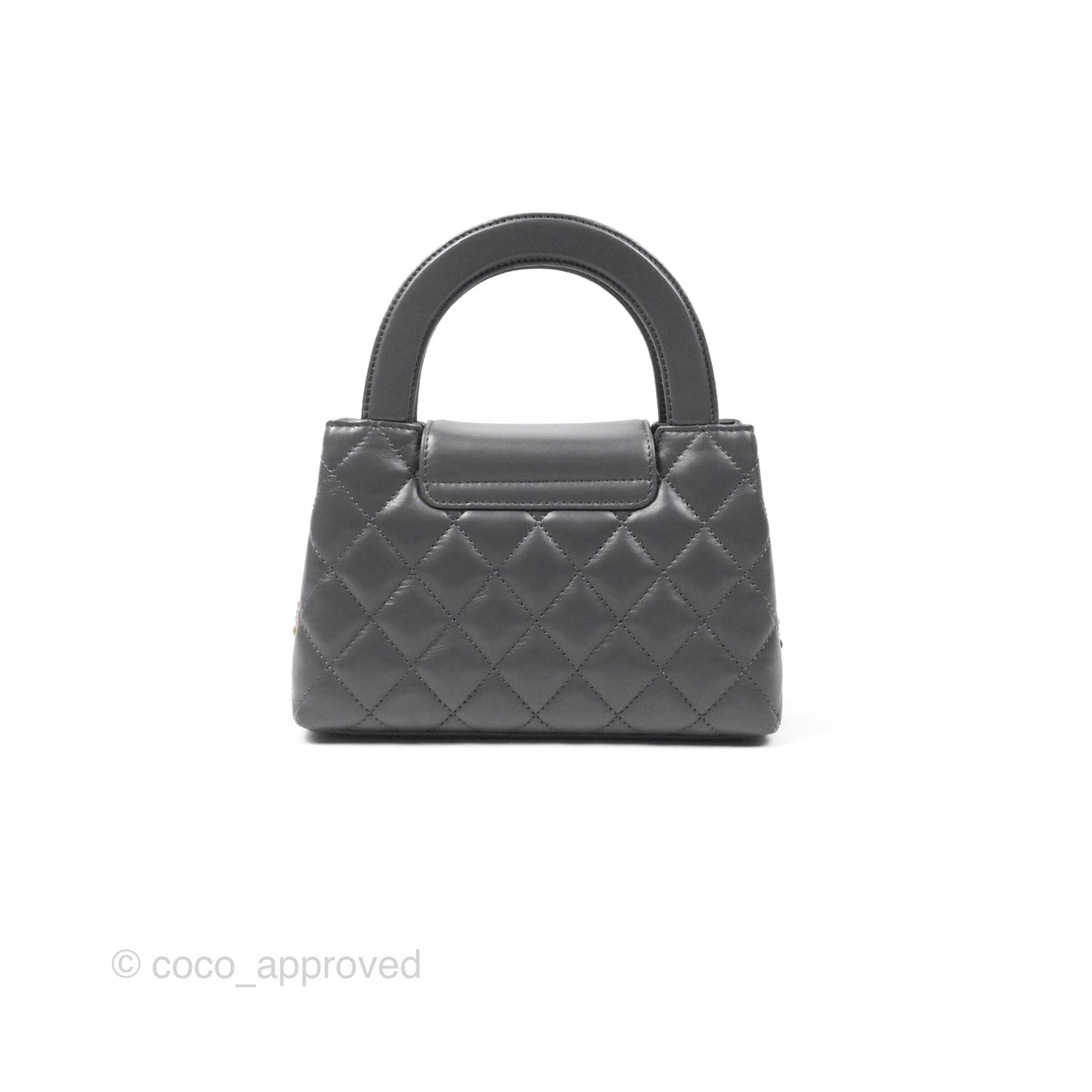 Chanel Kelly Bag Quilted Grey Shiny Calfskin Aged Gold Hardware