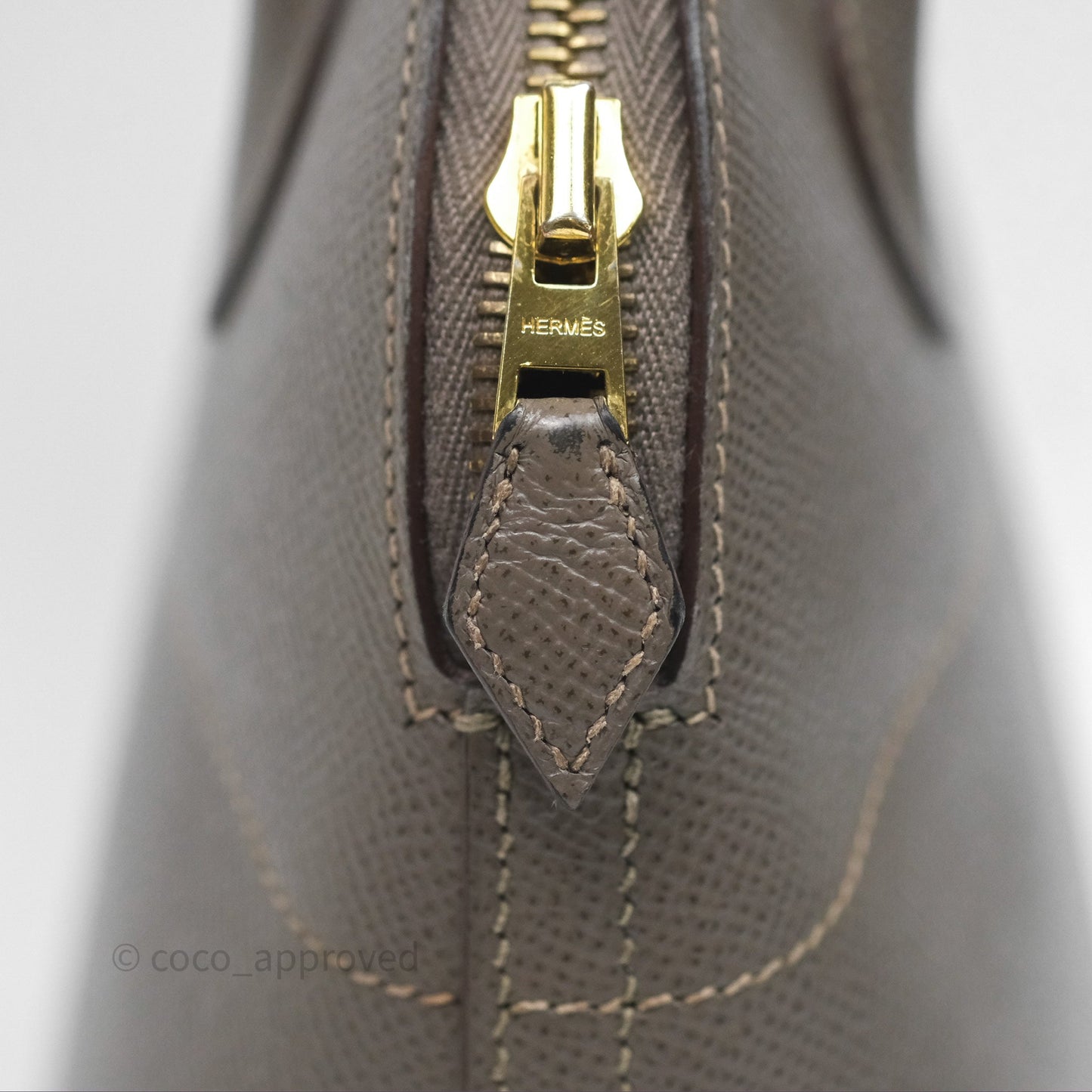 Hermès Bolide 27 Etain 8F Epsom Gold Hardware