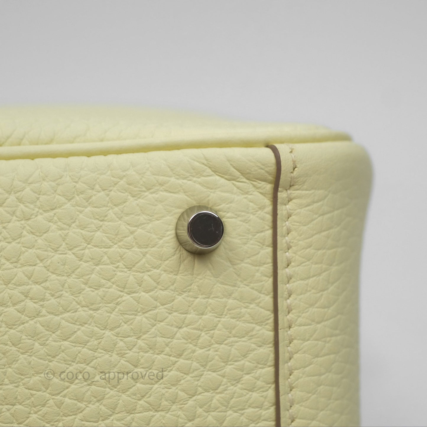 Hermès Mini Lindy II 20 Jaune Milton Clemence Palladium Hardware