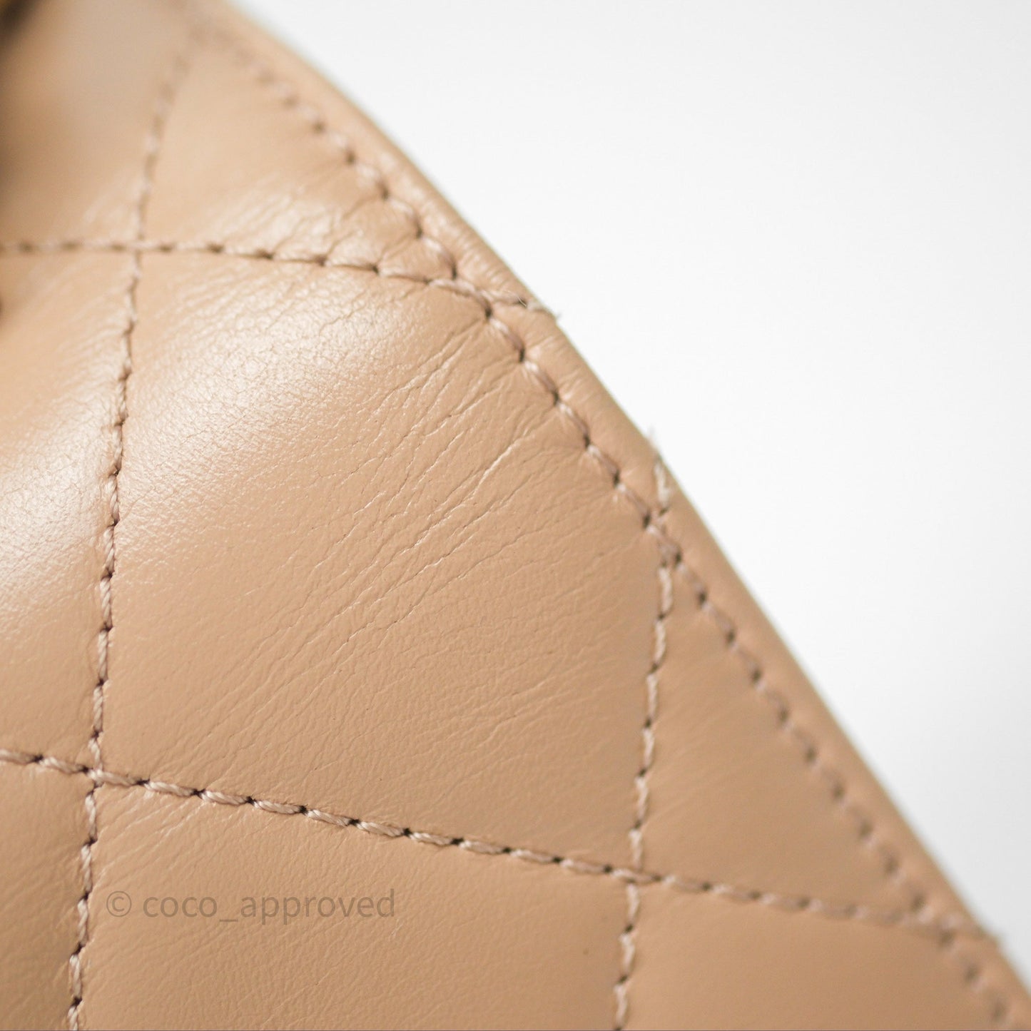 Chanel Quilted Mini Perfect Fit Adjustable Beige Calfskin Gold Hardware