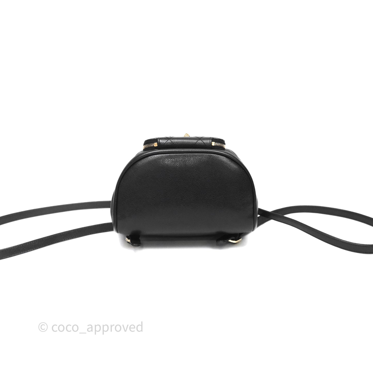 Chanel Quilted Mini Business Affinity Backpack Black Caviar Gold Hardware