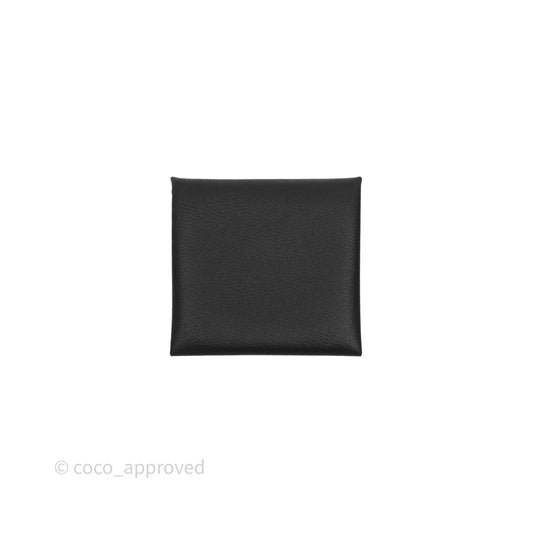 Hermes Bastia Change Purse Black Epsom