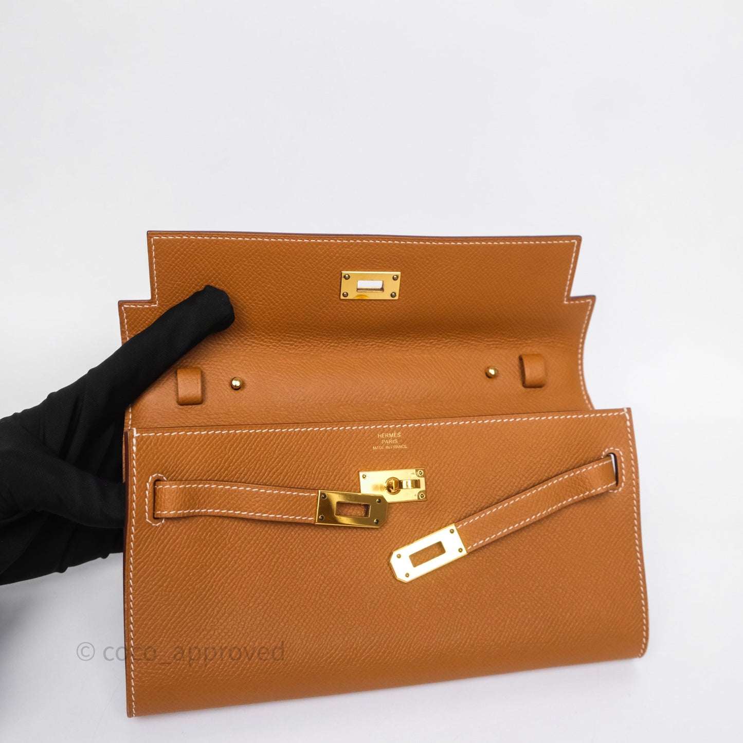 Hermès Kelly To Go Wallet Gold 37 Epsom Gold Hardware