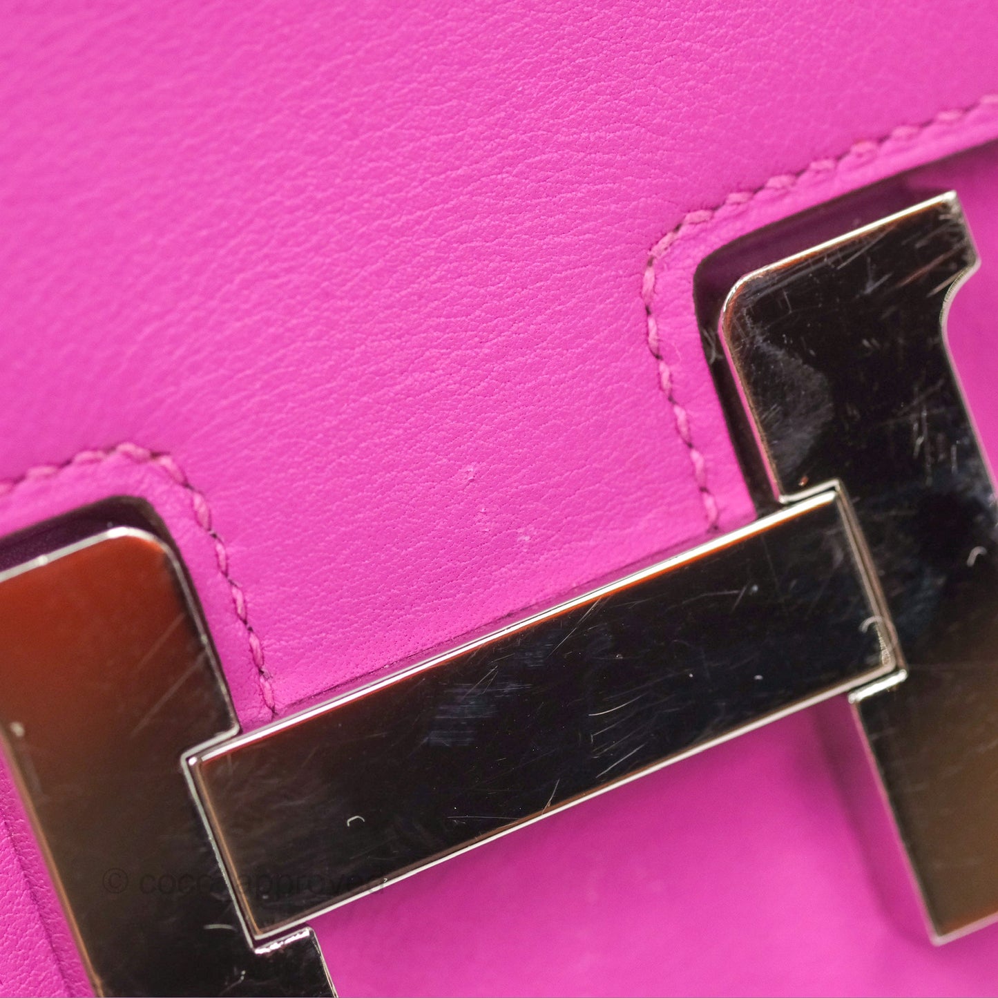Hermès Constance Mini 18 Swift Magnolia/Orange Palladium Hardware