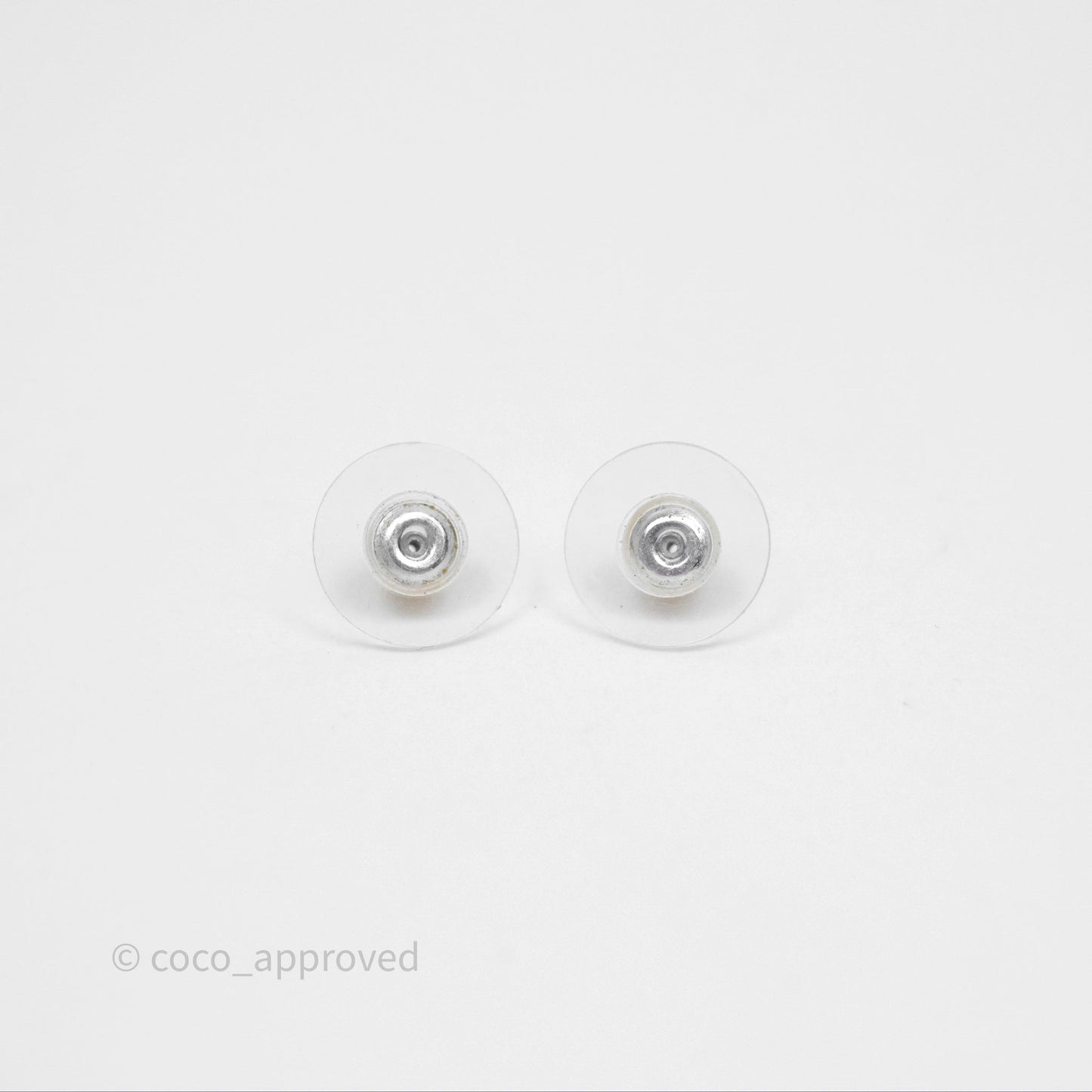 Chanel Logo CHA-NEL Crystal Earrings Gold Tone 20B