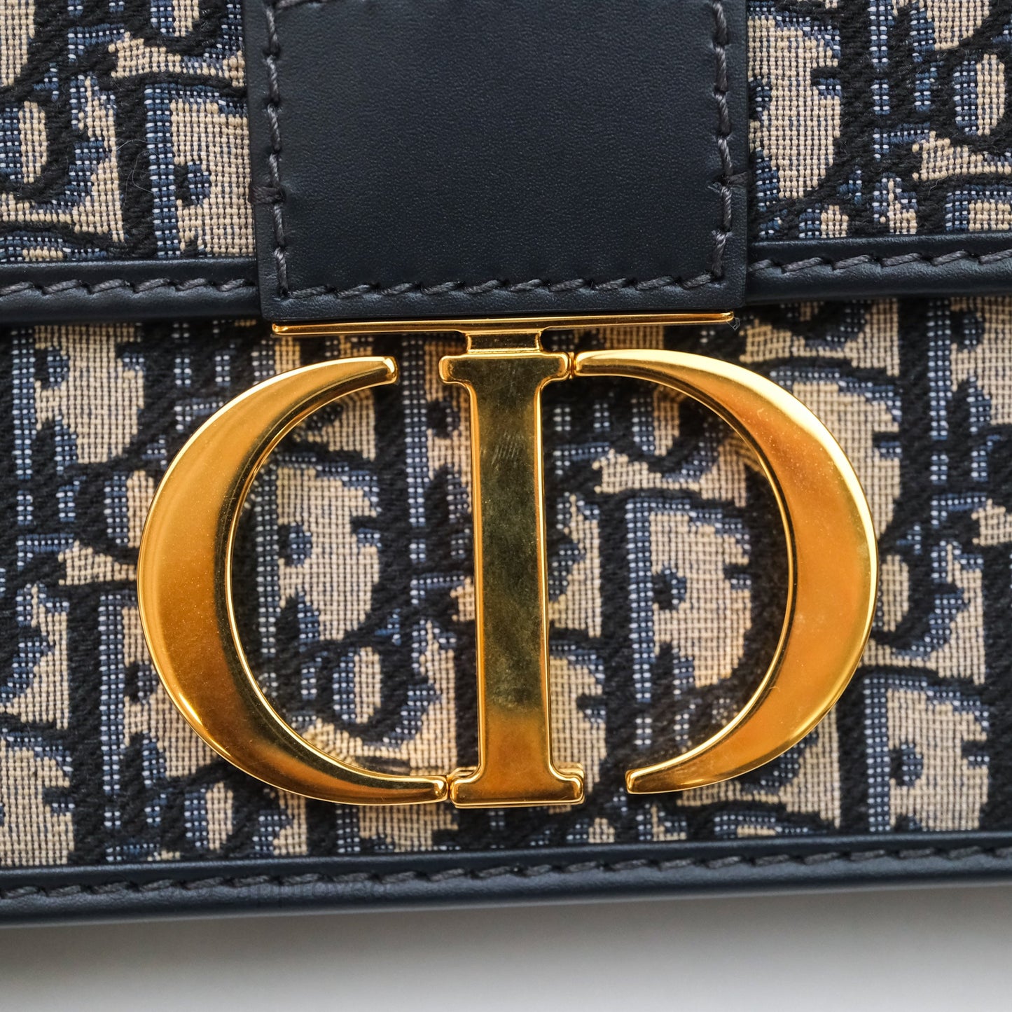 Christian Dior Small 30 Montaigne Bag Blue Dior Oblique Jacquard