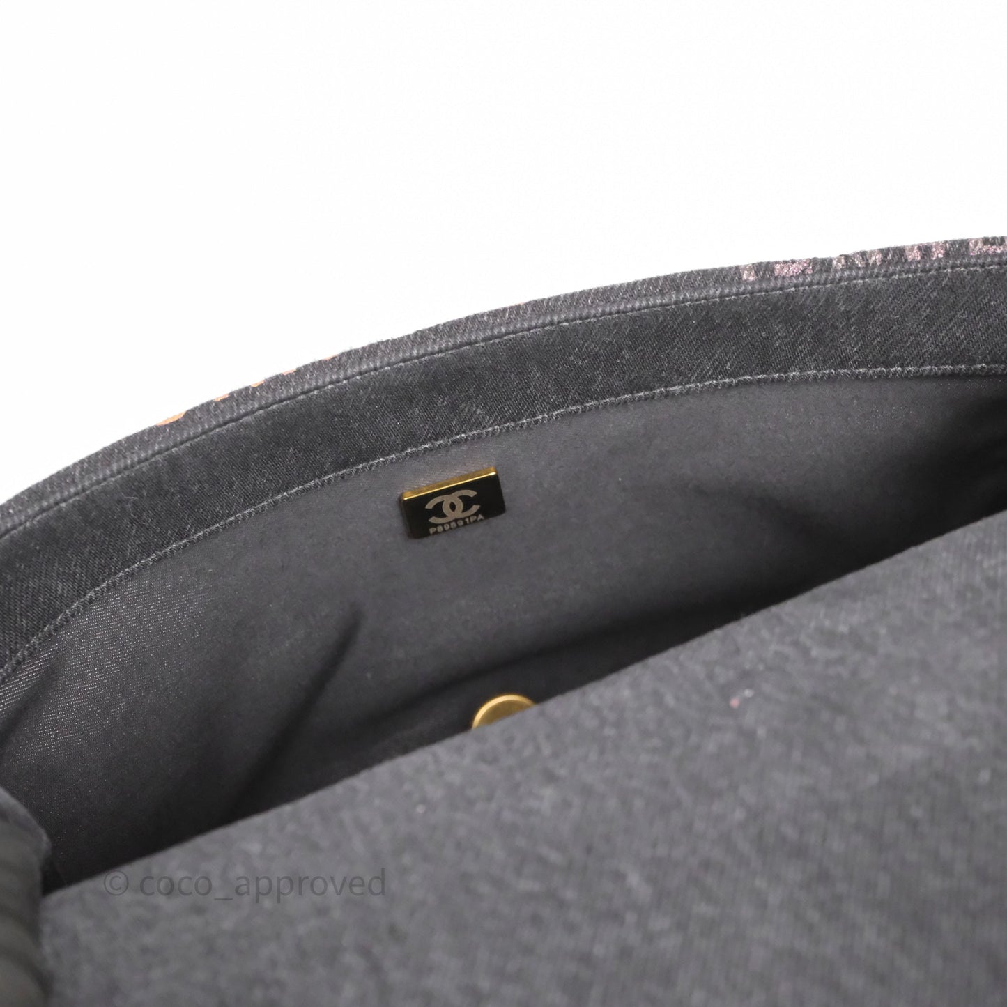 Chanel Large Denim Mood Flap Quilted Black Multicolor