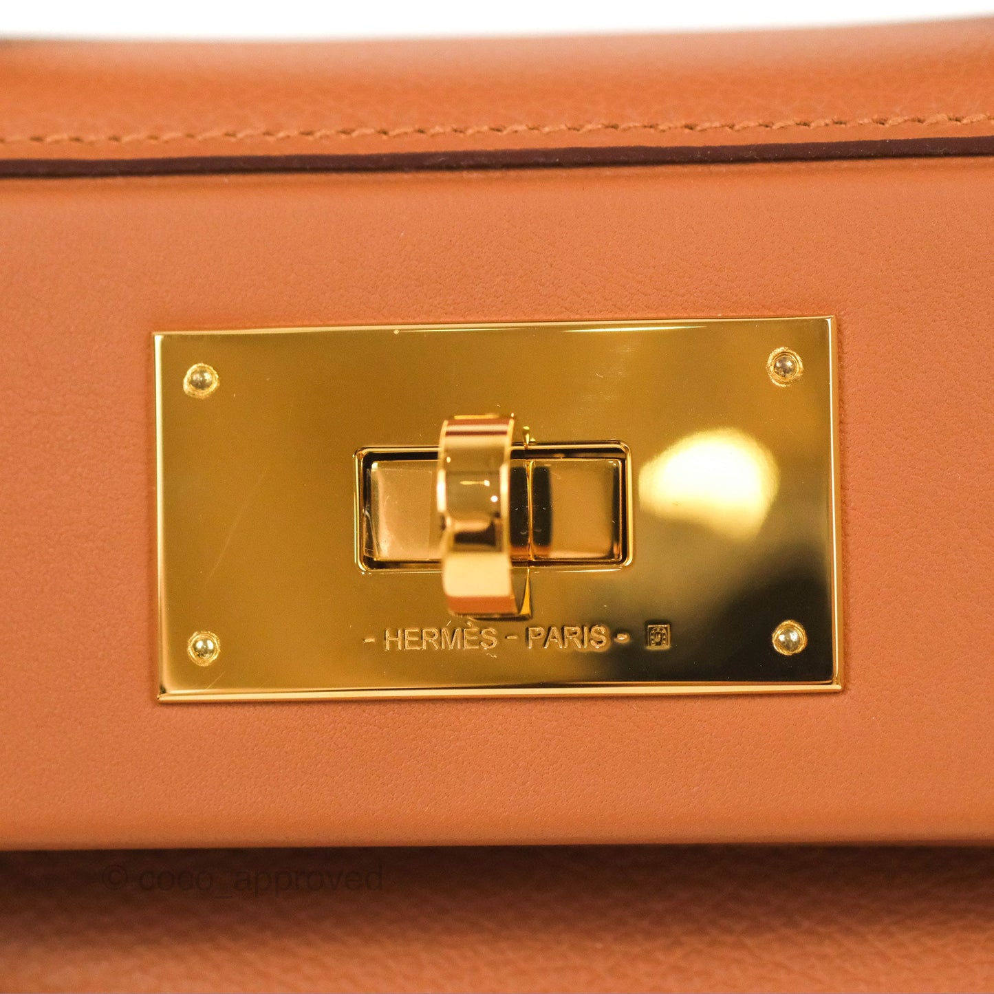 Hermès 24/24 21 Mini Gold Evercolor/Swift Gold Hardware