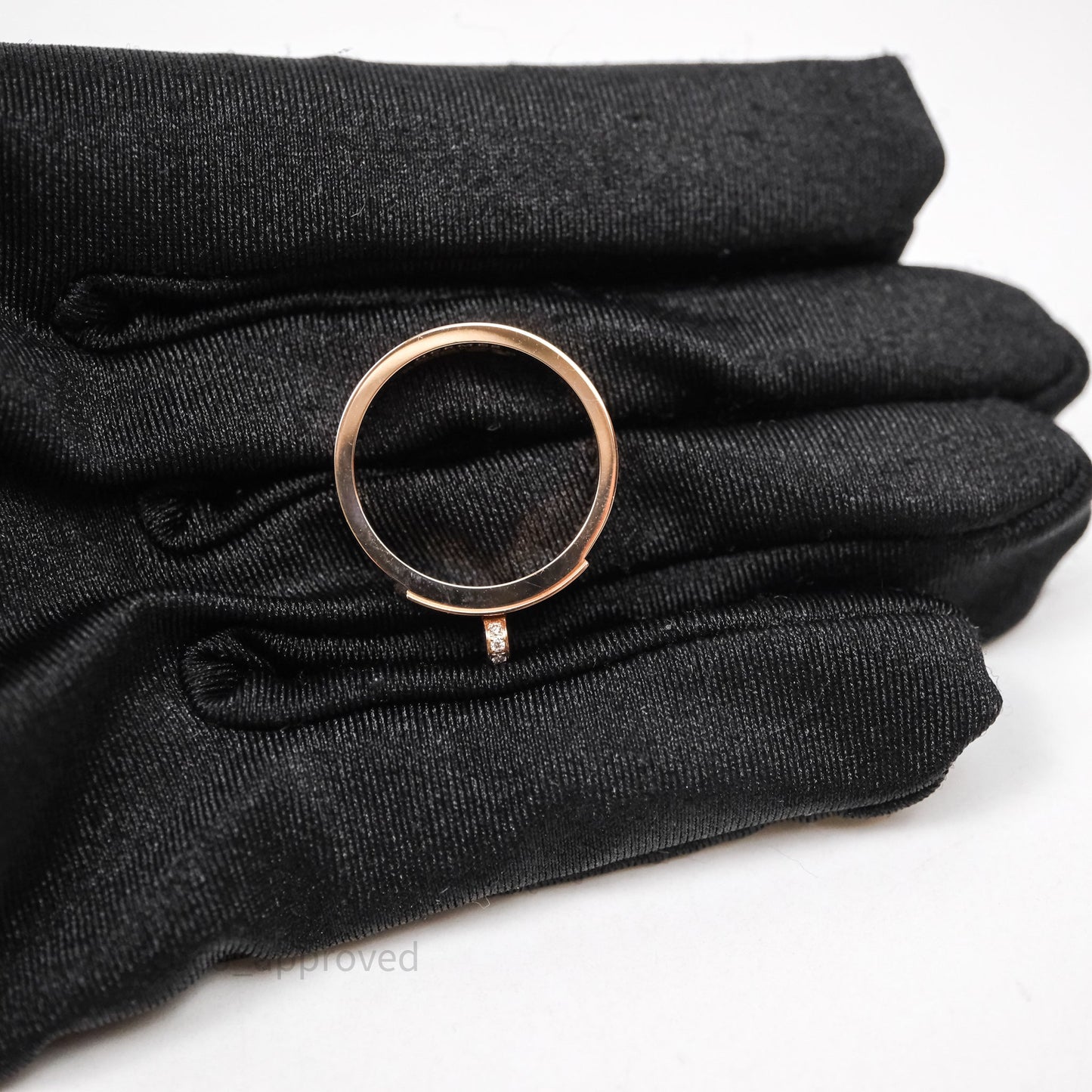 Hermès Kelly Ring Rose Gold With Diamonds Size 54