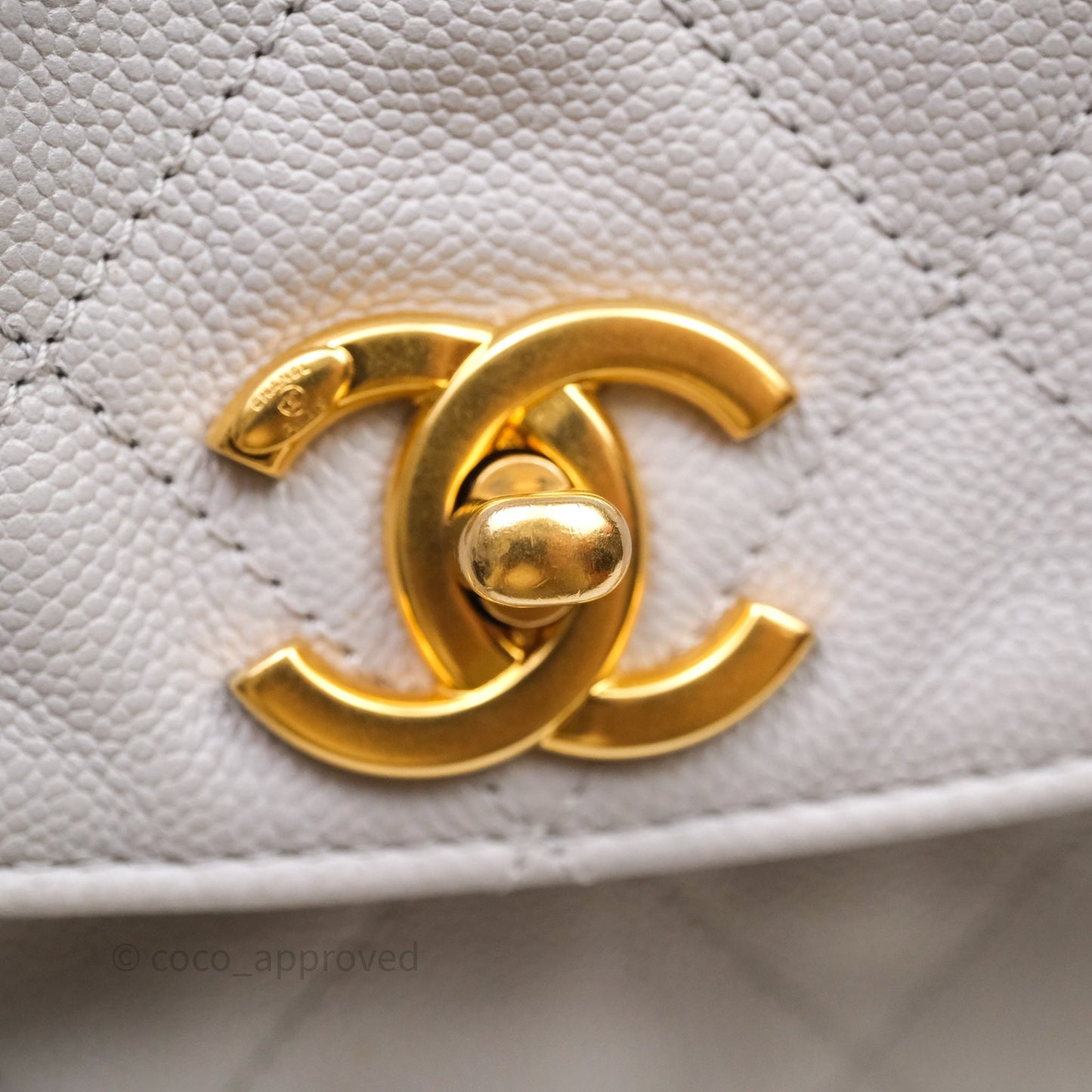 Chanel Double Pocket Hobo Bag Grey Caviar Aged Gold Hardware