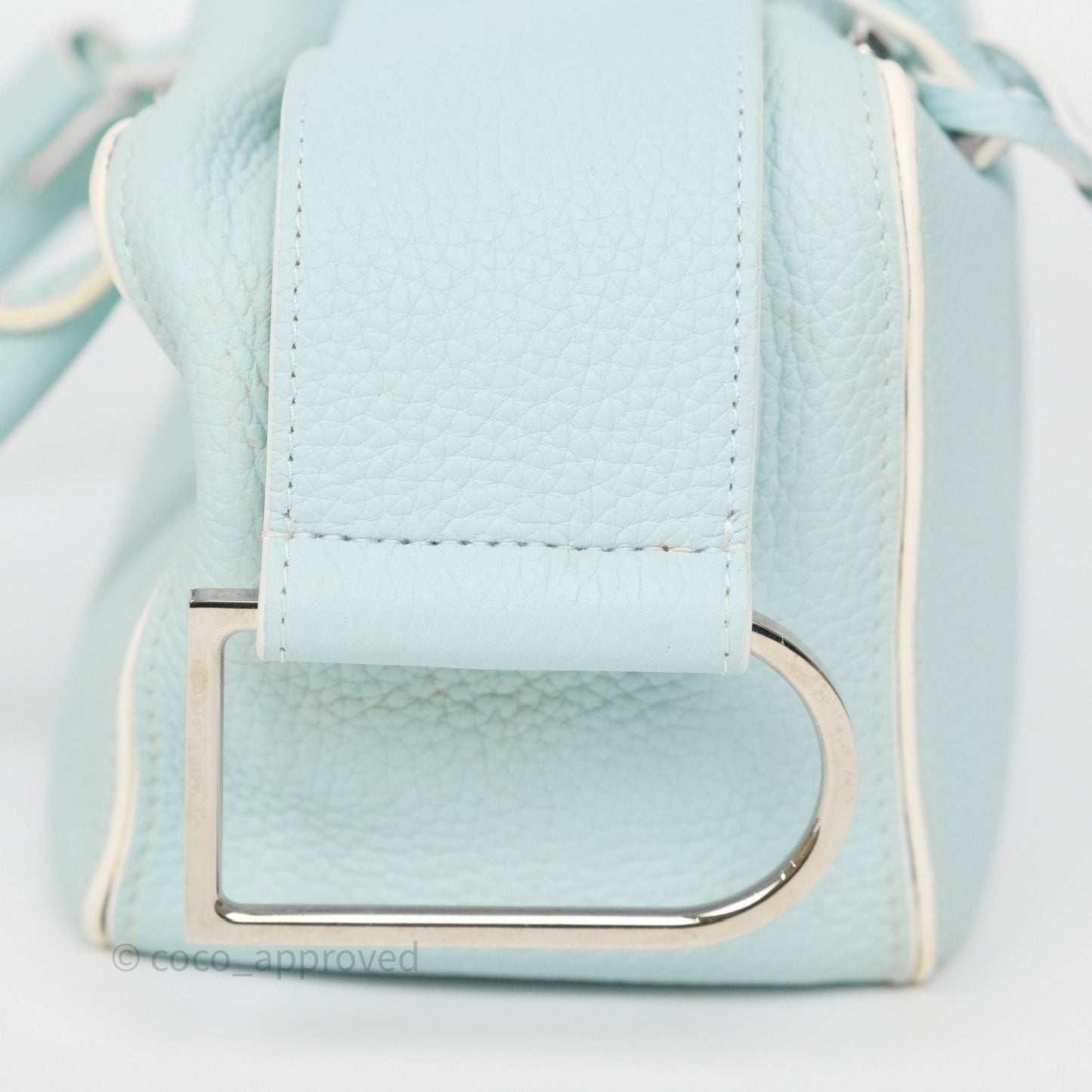 Delvaux Cool Box Mini Taurillon Soft Grained Calfskin Celadon