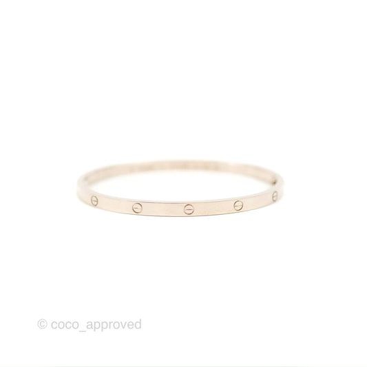 Cartier Small Love Bracelet White Gold Size 16