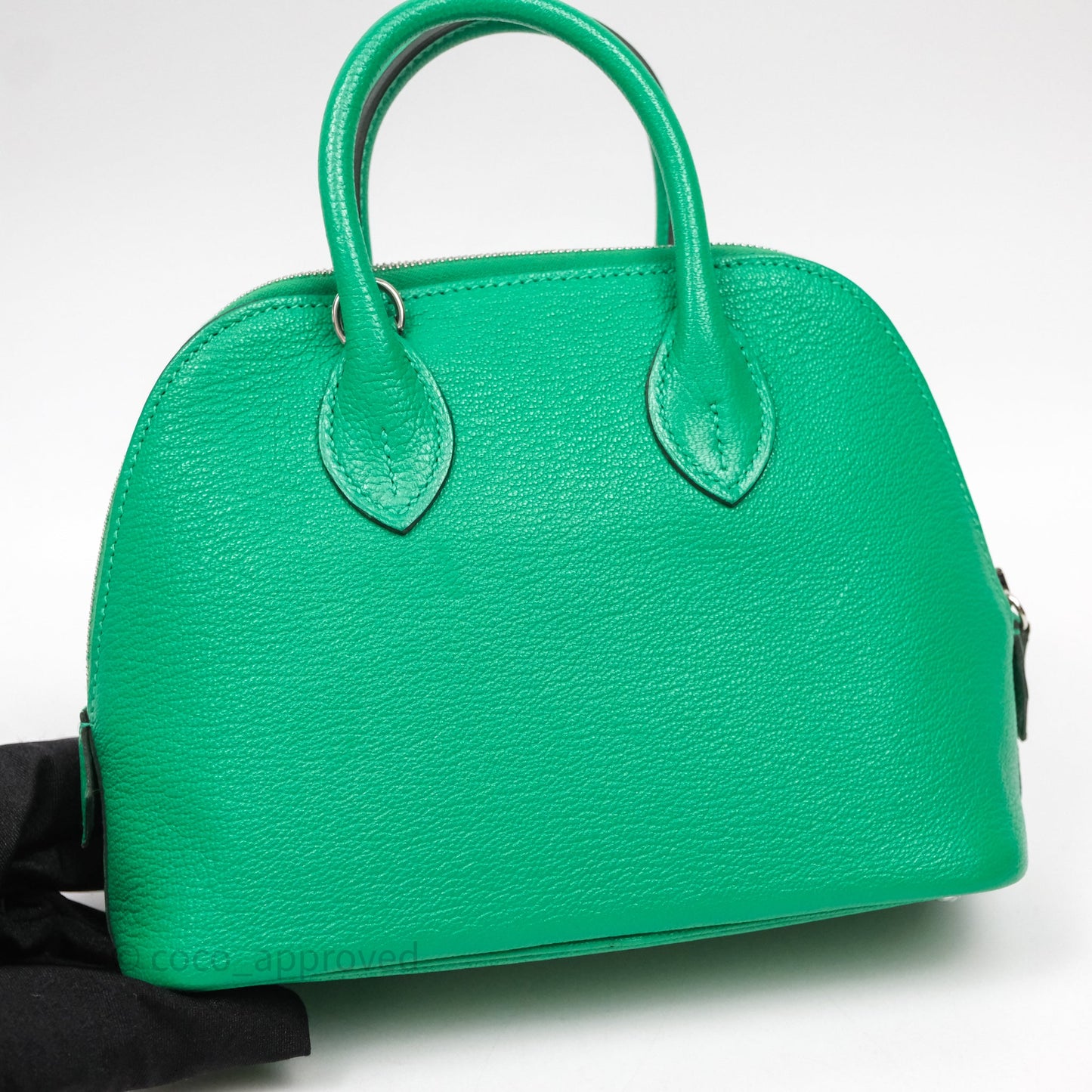 Hermès Bolide Mini 1923 Menthe 6W Chèvre Mysore Palladium Hardware
