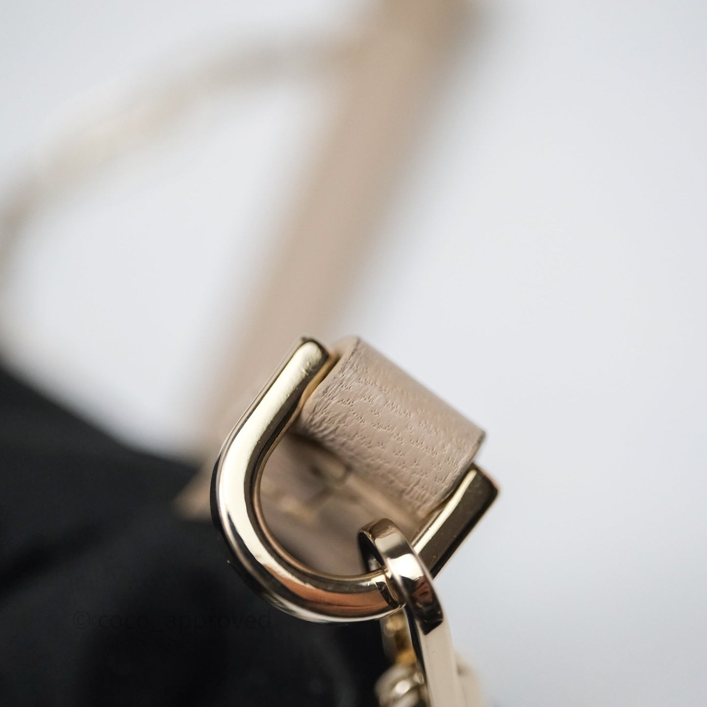 Christian Dior Small Lady D-Joy Powder Beige Cannage Lambskin Gold Hardware