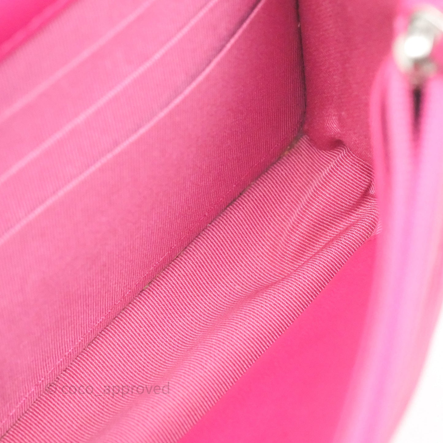 Chanel Quilted Wallet on Chain WOC Pink Lambskin Silver Hardware