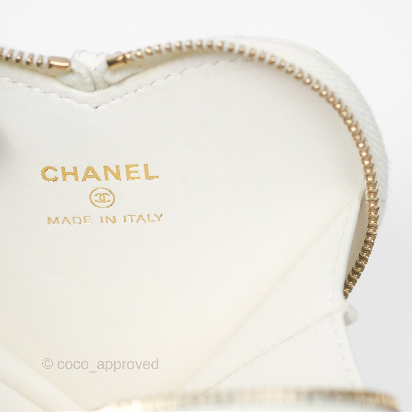Chanel Heart Clutch with Chain with Coin Purse Black White Patent