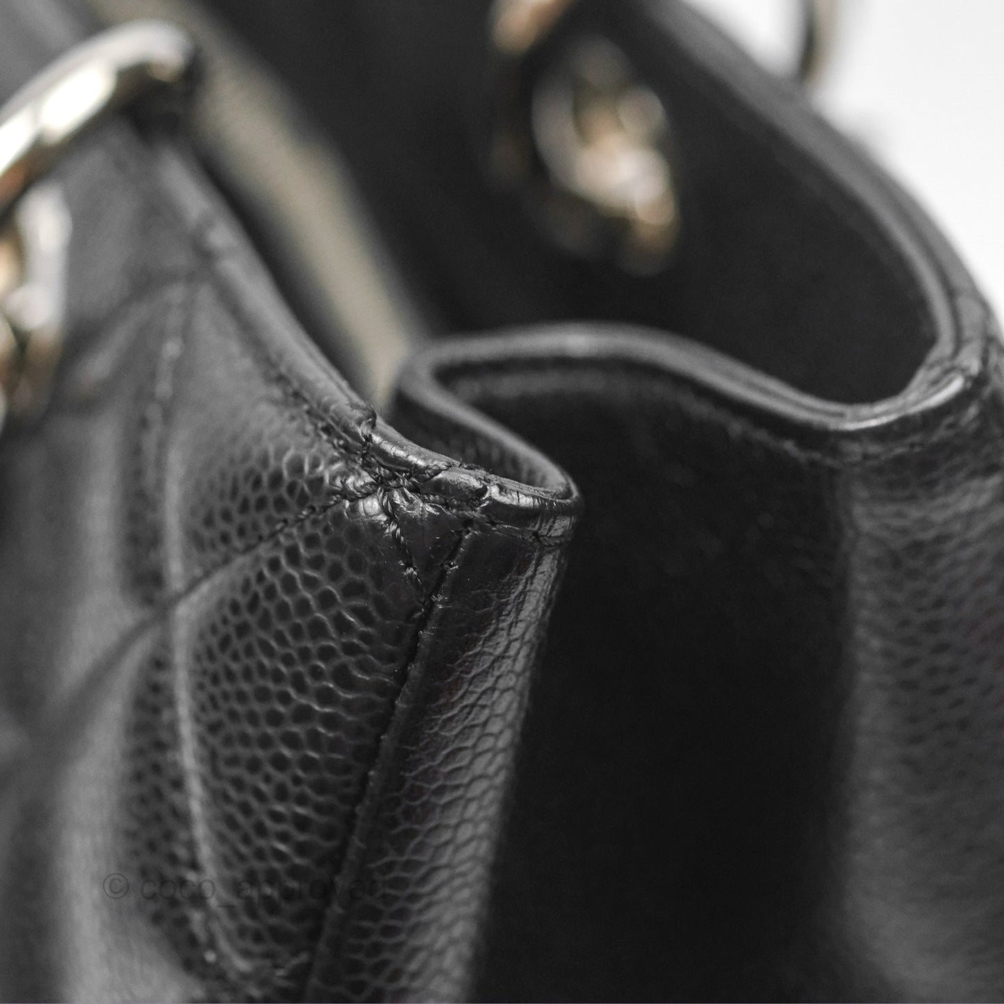 Chanel GST Black Caviar Silver Hardware
