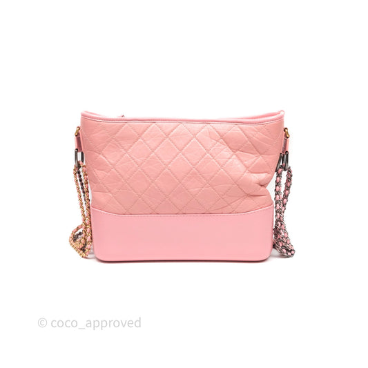 Chanel Large Gabrielle Hobo Pink Aged Calfskin Mixed Hardware 19S