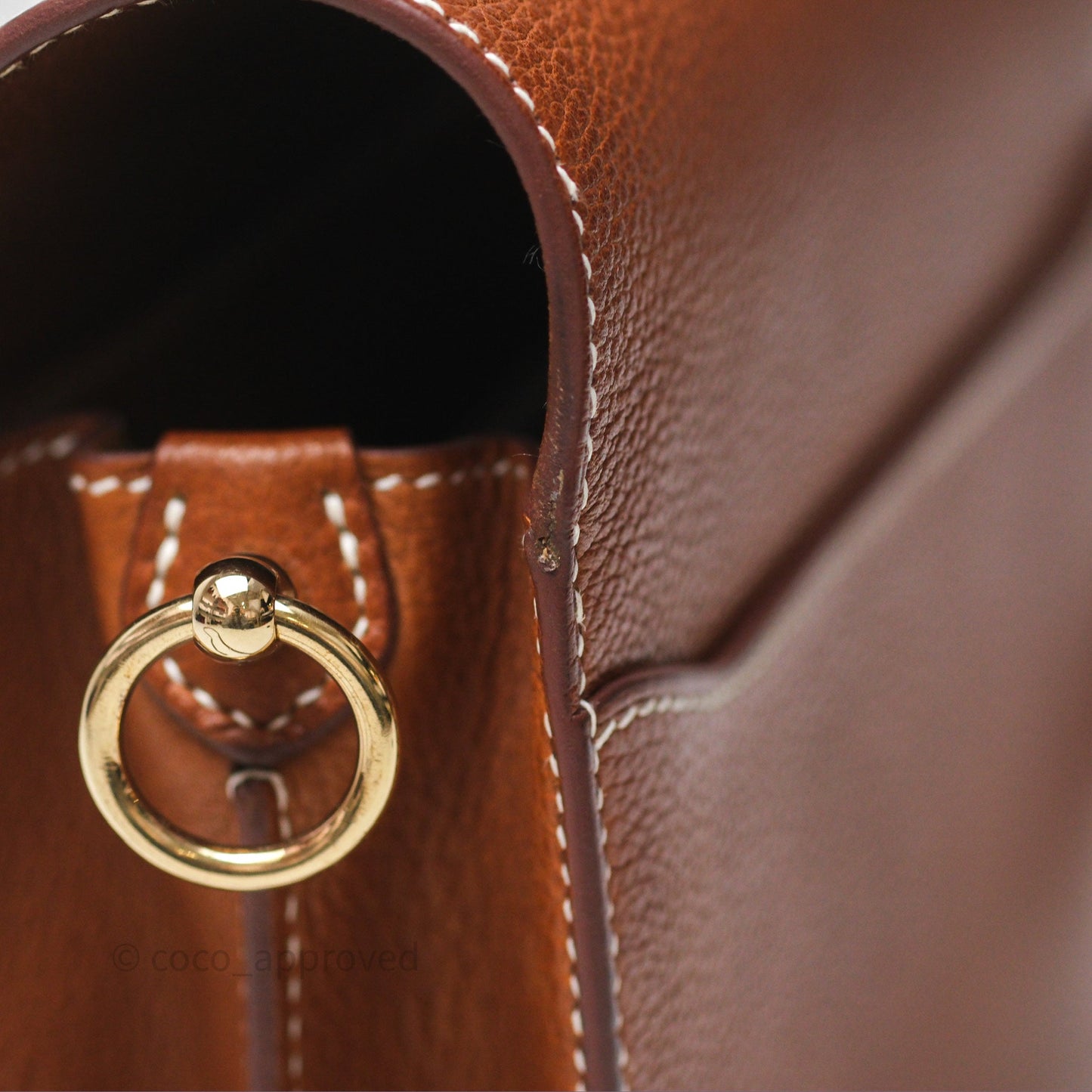 Hermès Roulis Mini Fauve 34 Barenia Gold Hardware