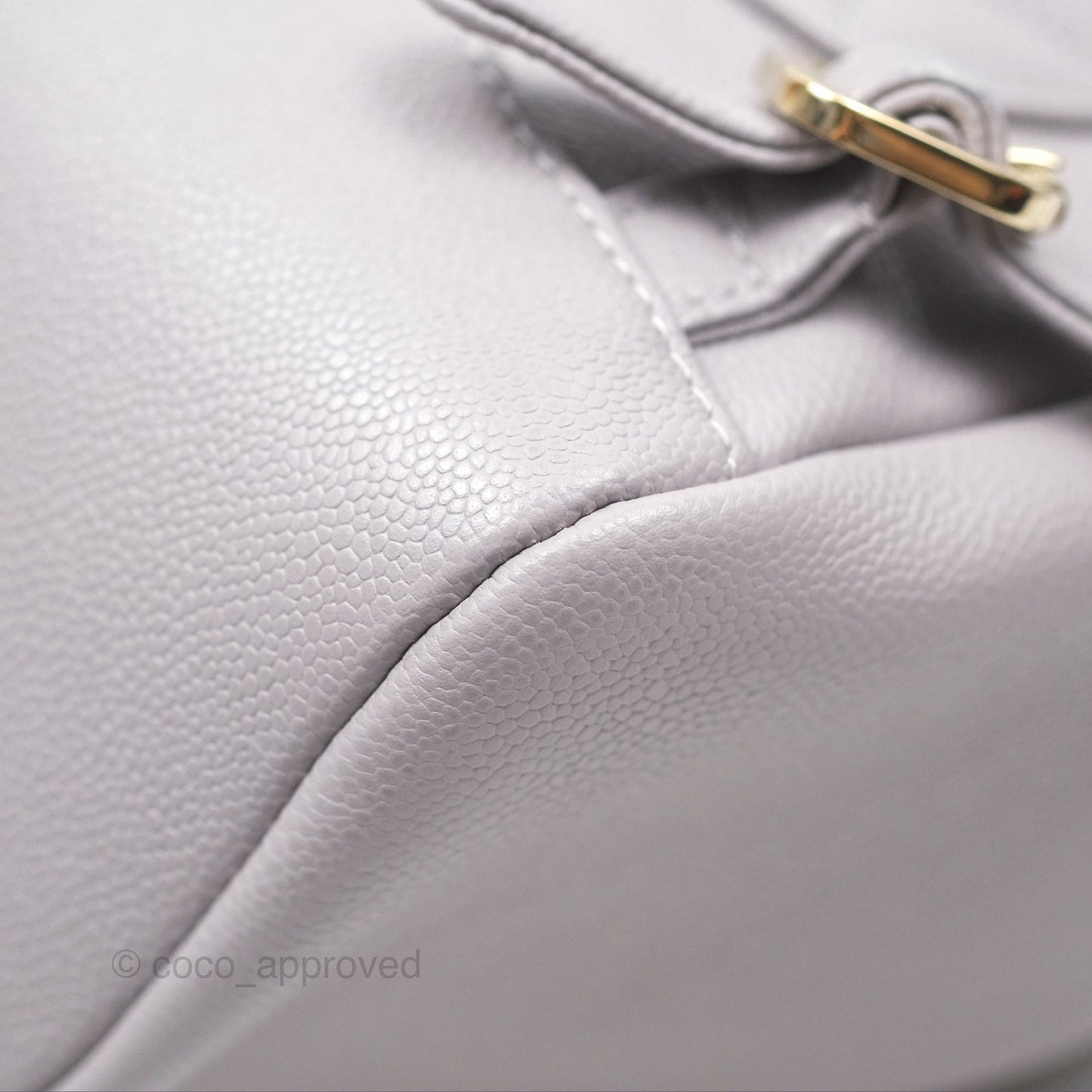 Chanel Mini Business Affinity Backpack Grey Caviar Gold Hardware 22B