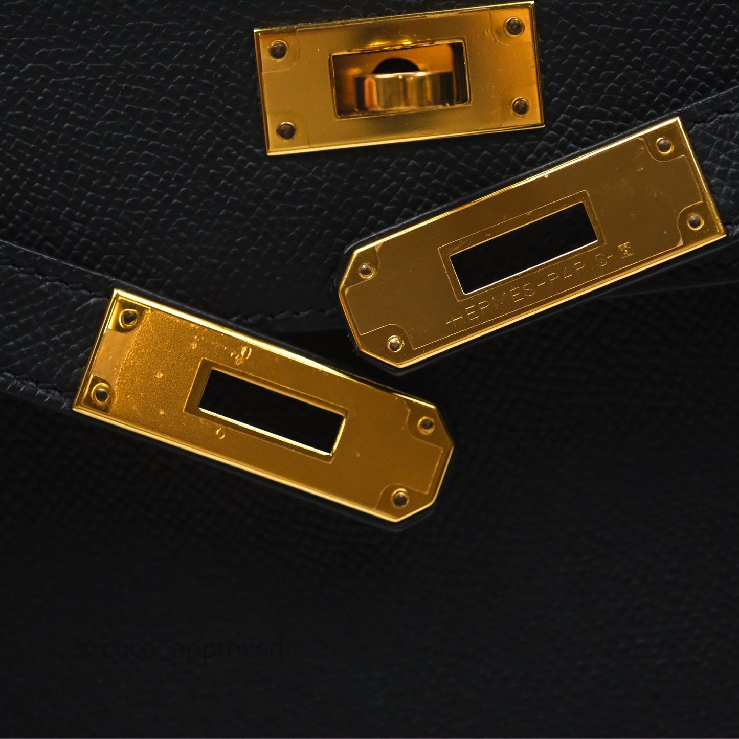 Hermès Kelly 28 Sellier Noir Black 89 Epsom Gold Hardware
