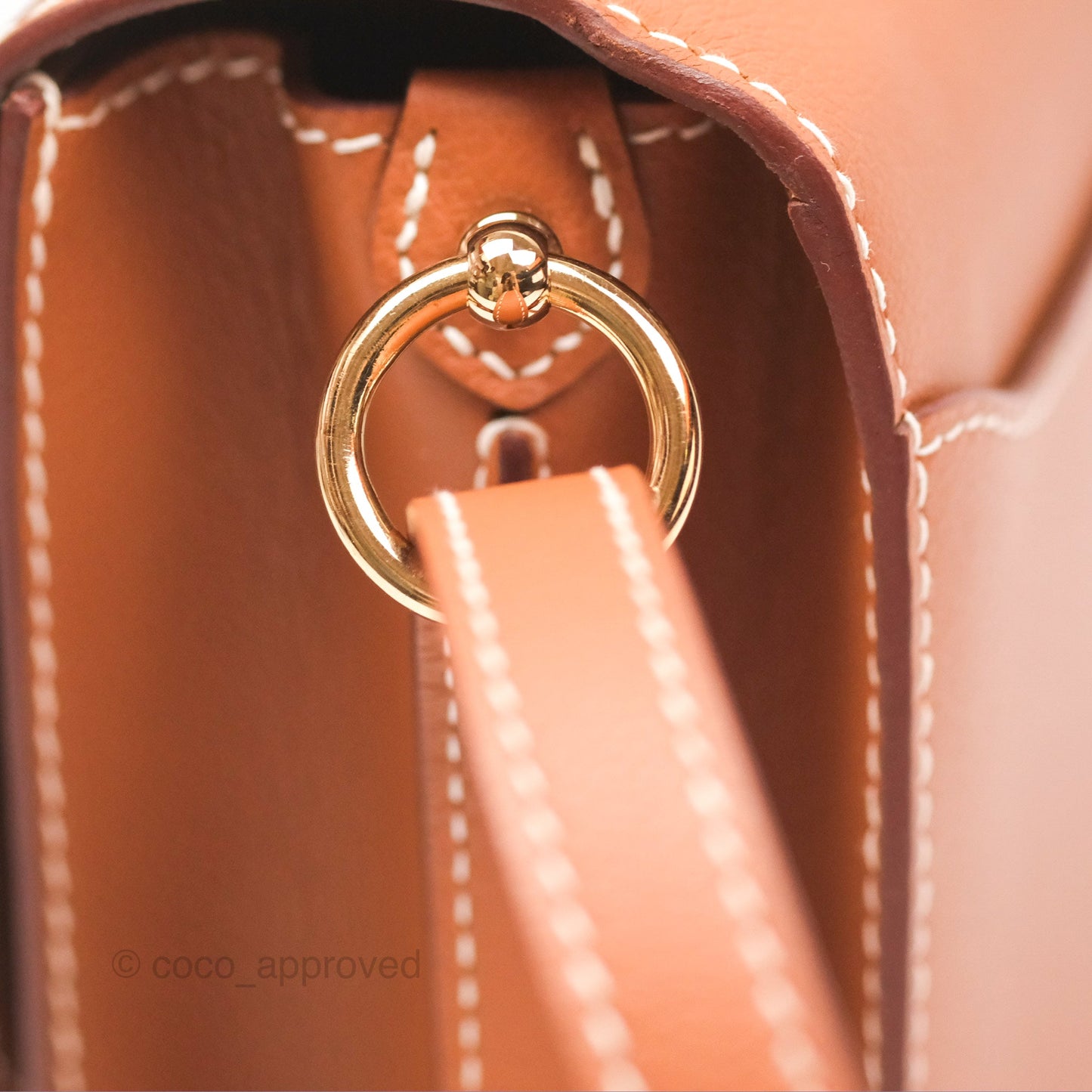 Hermès Roulis 23 Gold Evercolor Gold Hardware