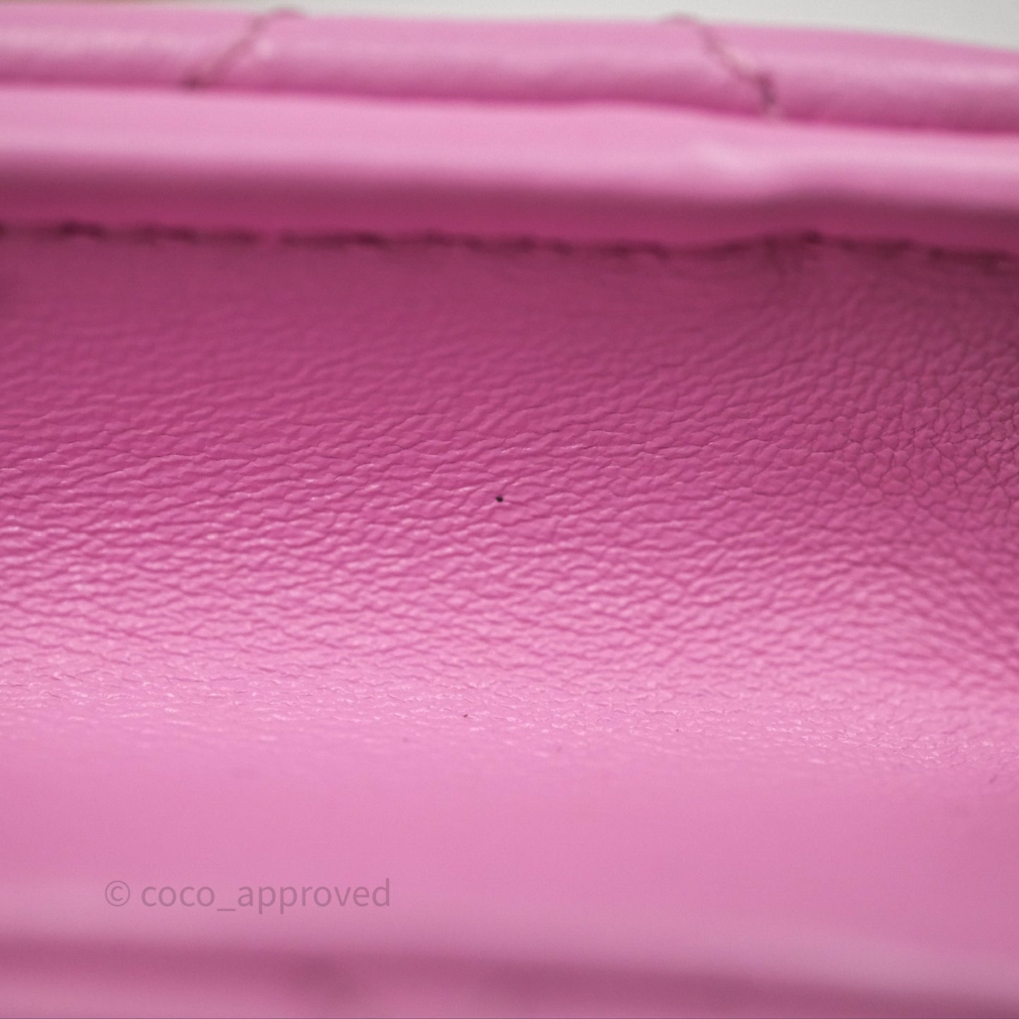Chanel CC Chain Wallet On Chain WOC Pink Lambskin Aged Gold Hardware
