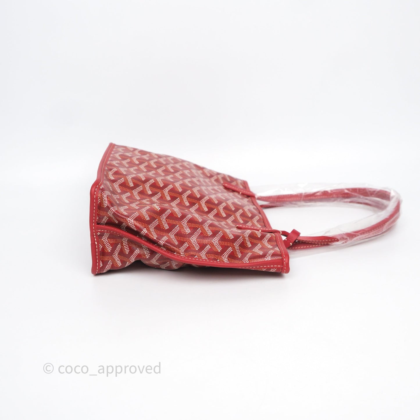 Goyard Anjou Mini Tote Bag Red Goyardine Canvas