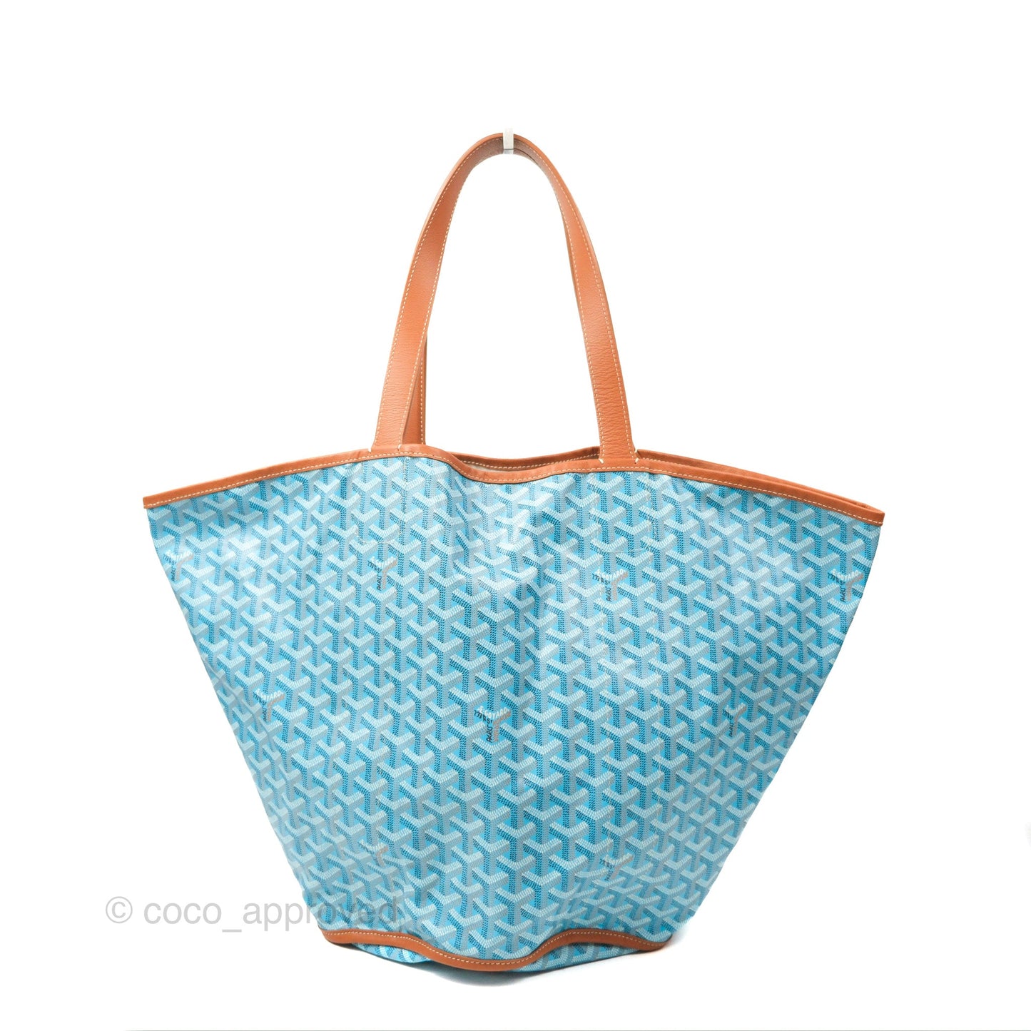 Goyard Belharra Bag Reversible Turquoise & Tan