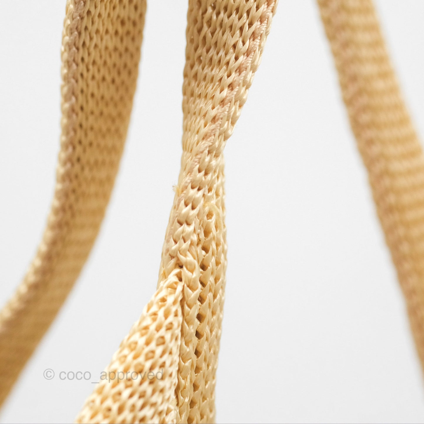 Miu Miu Woven Fabric Tote Bag Natural