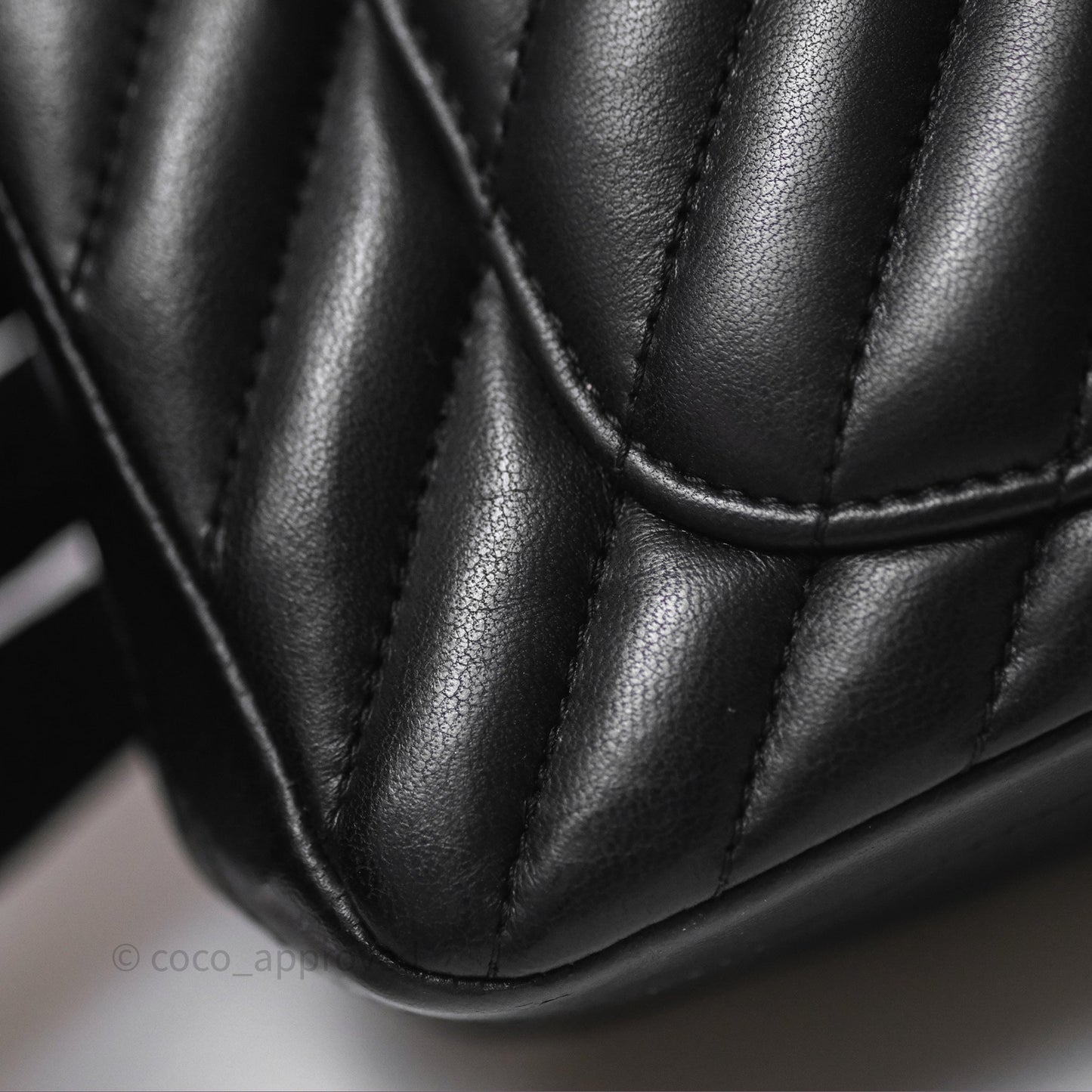 Chanel Mini Rectangular Chevron Black Lambskin Gold Hardware