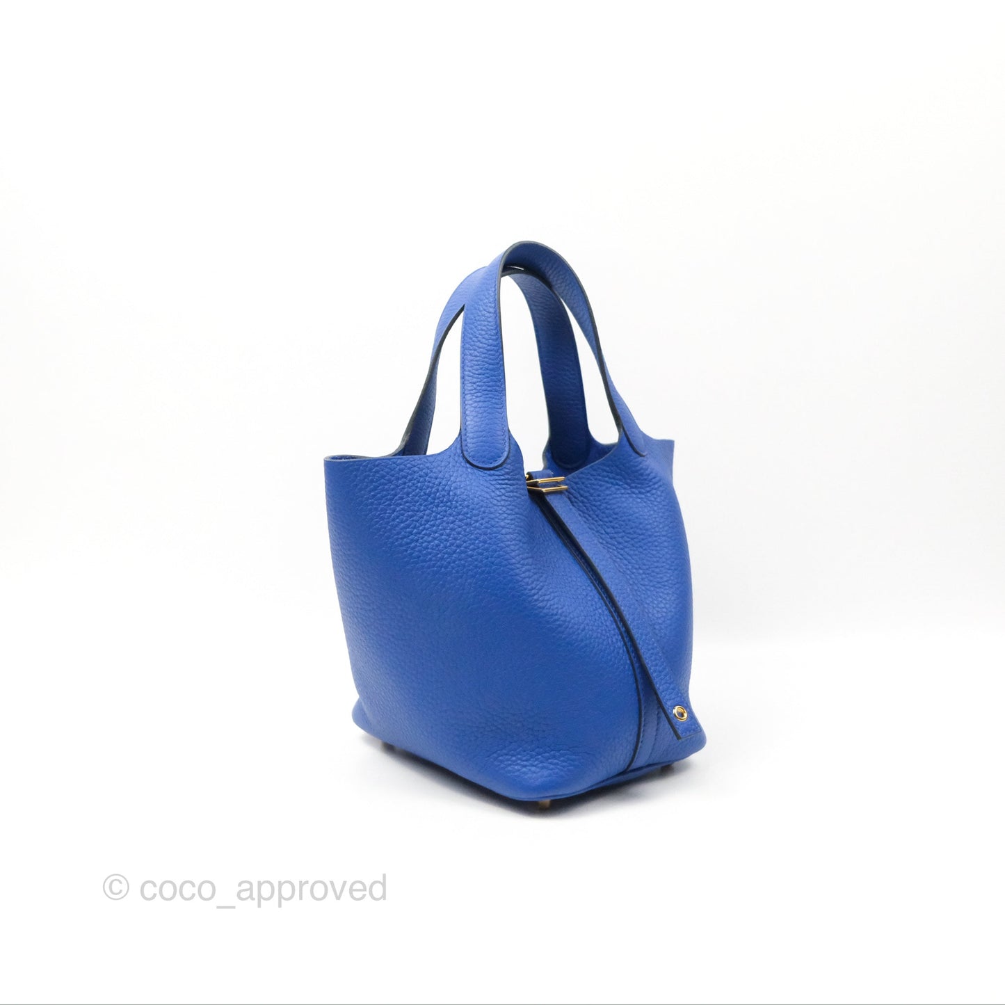 Hermès Picotin 18 Bleu Royal Clemence Gold Hardware